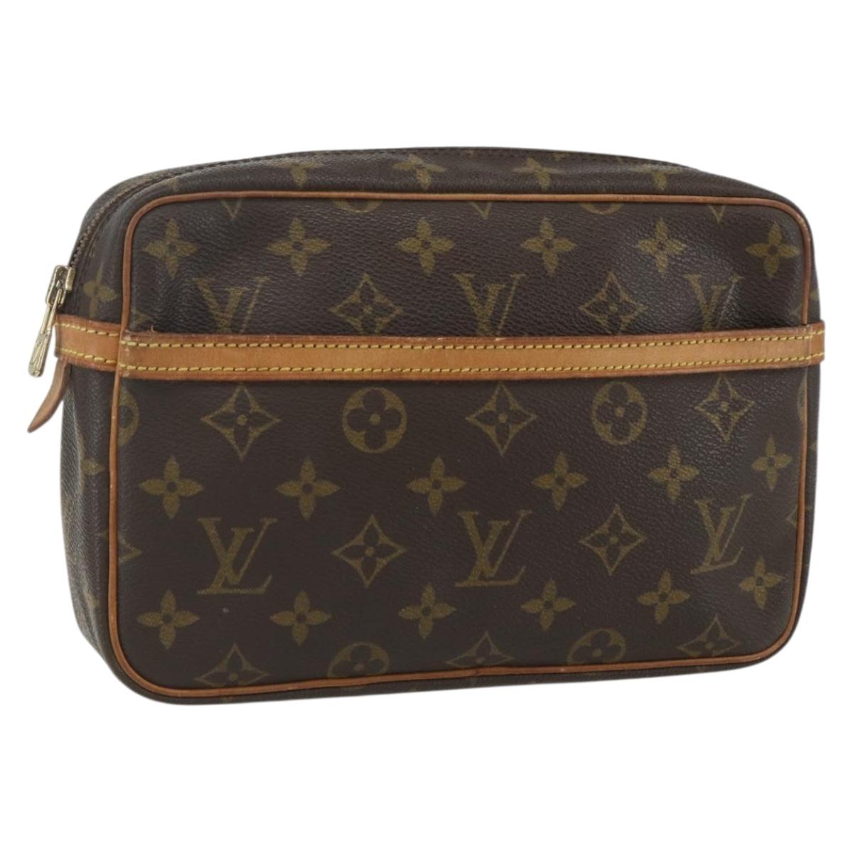 LOUIS VUITTON Monogram Compiegne 23 Clutch Bag M51847 LV Auth ka540