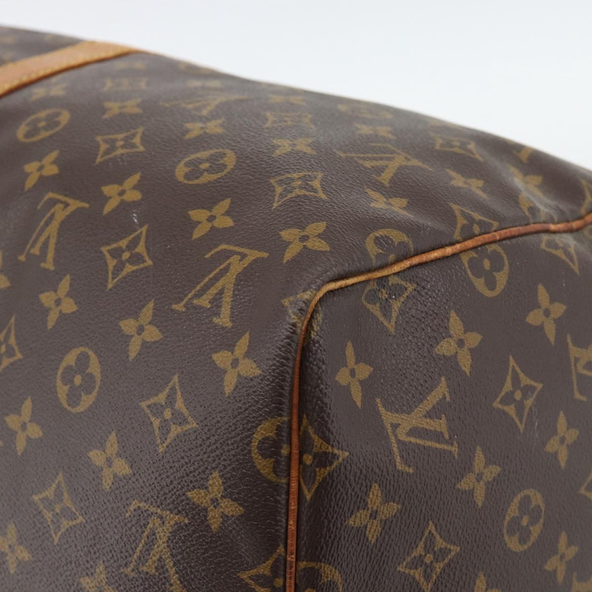 LOUIS VUITTON Monogram Keepall 55 Boston Bag M41424 LV Auth ka5404