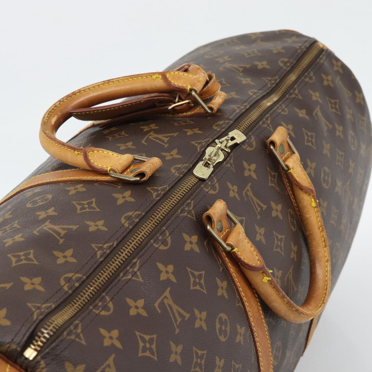 LOUIS VUITTON Monogram Keepall 55 Boston Bag M41424 LV Auth ka5404