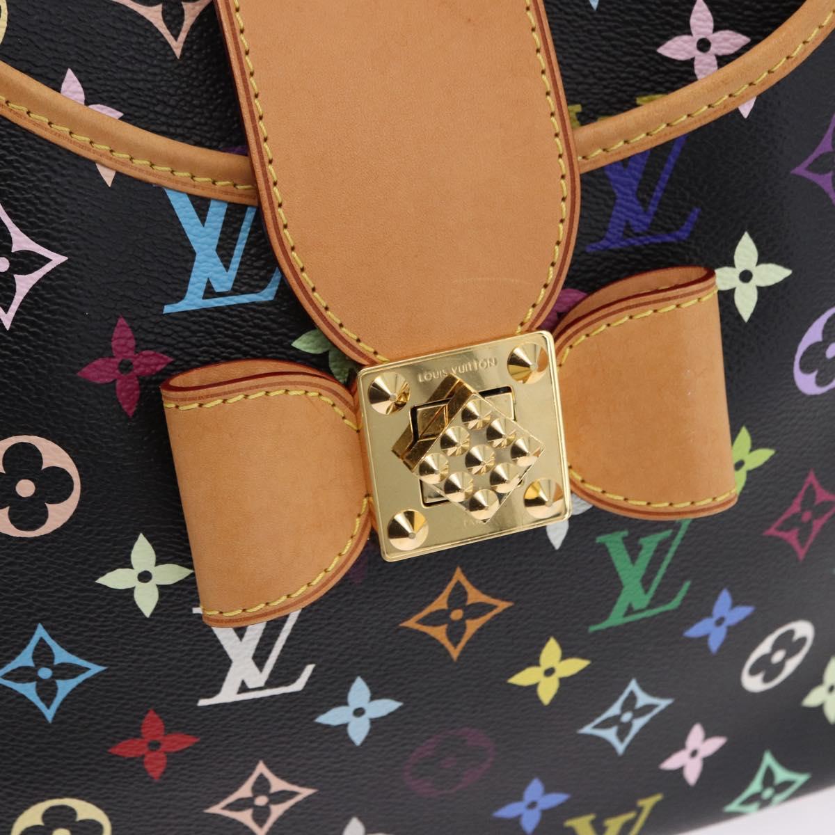LOUIS VUITTON Monogram Multicolor Annie GM Tote Bag Black M40304 LV Auth ka5405V
