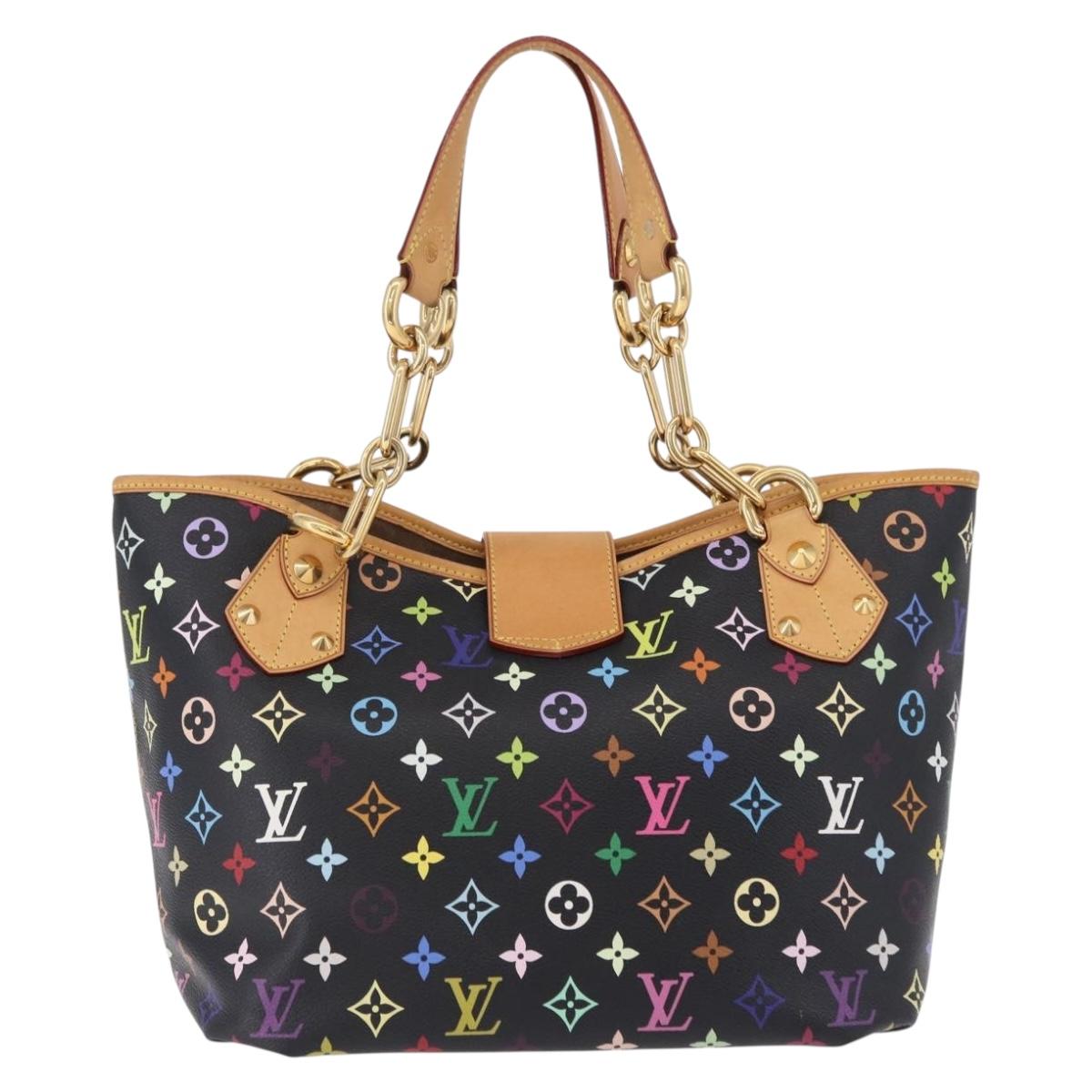 LOUIS VUITTON Monogram Multicolor Annie GM Tote Bag Black M40304 LV Auth ka5405V