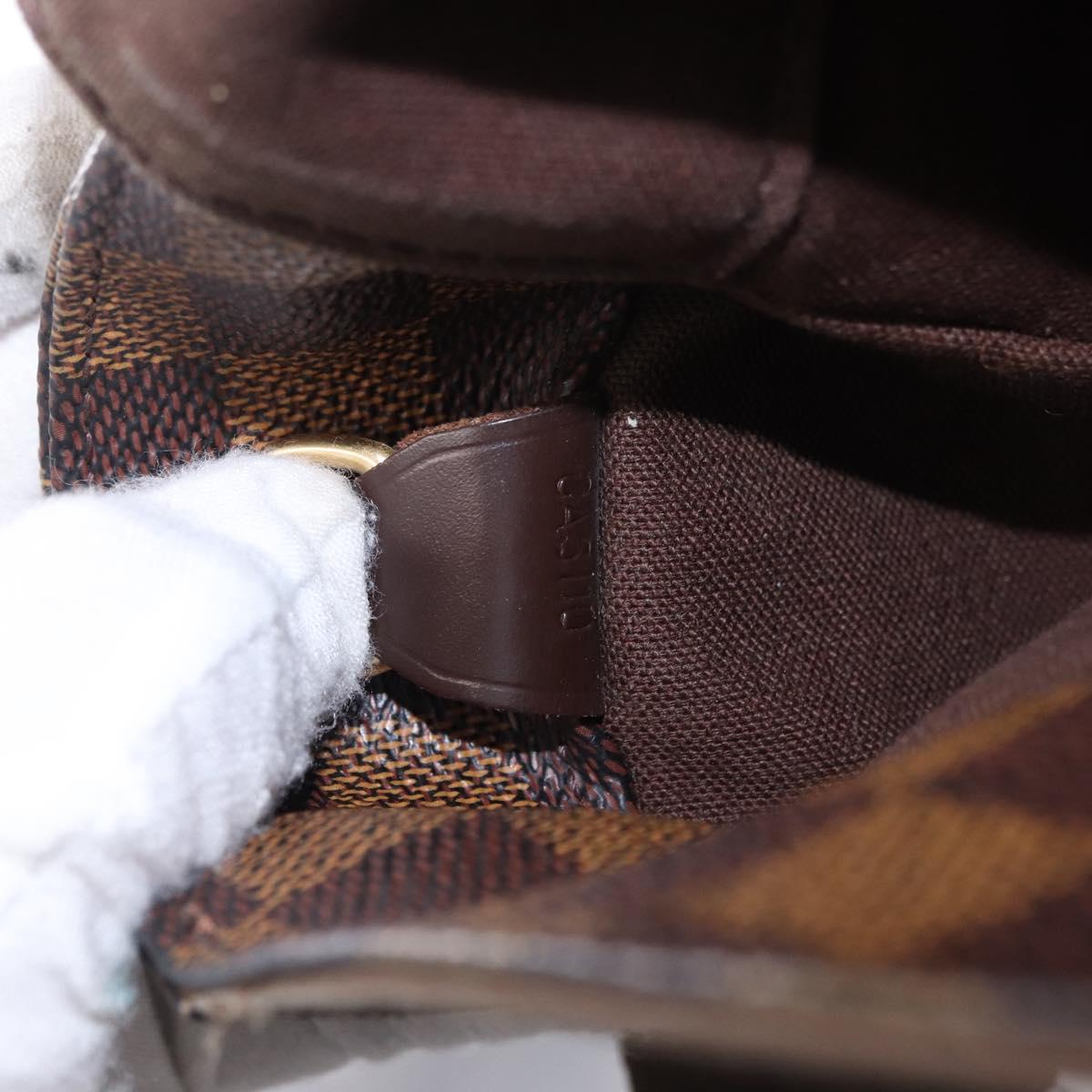 LOUIS VUITTON Damier Ebene Bastille Shoulder Bag N45258 LV Auth ka5408