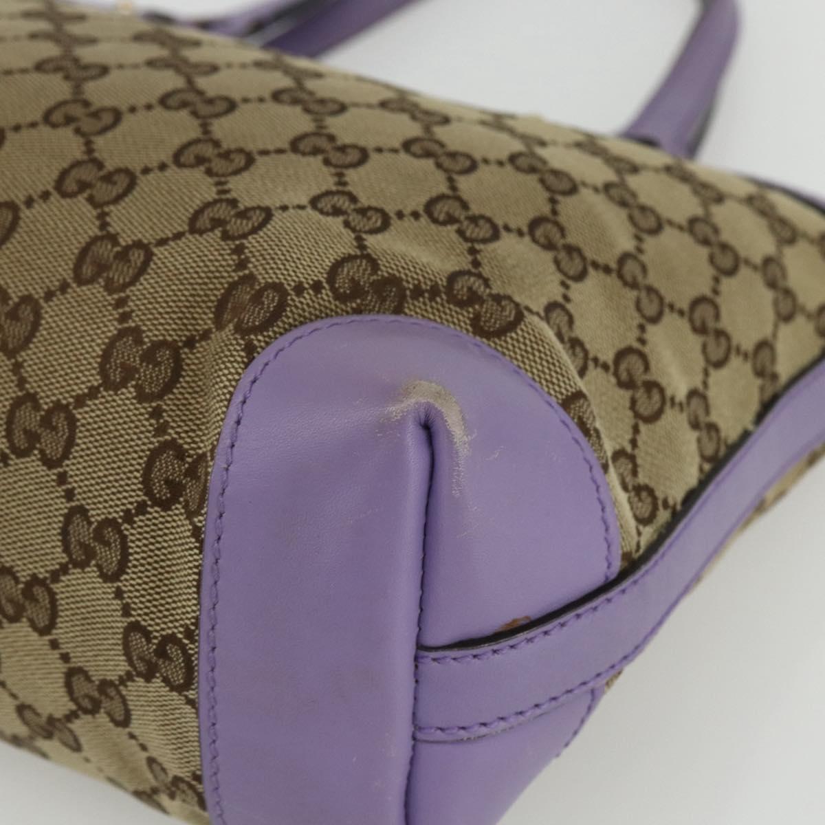 GUCCI GG Canvas Tote Bag Beige Gold 269878 Auth ka541
