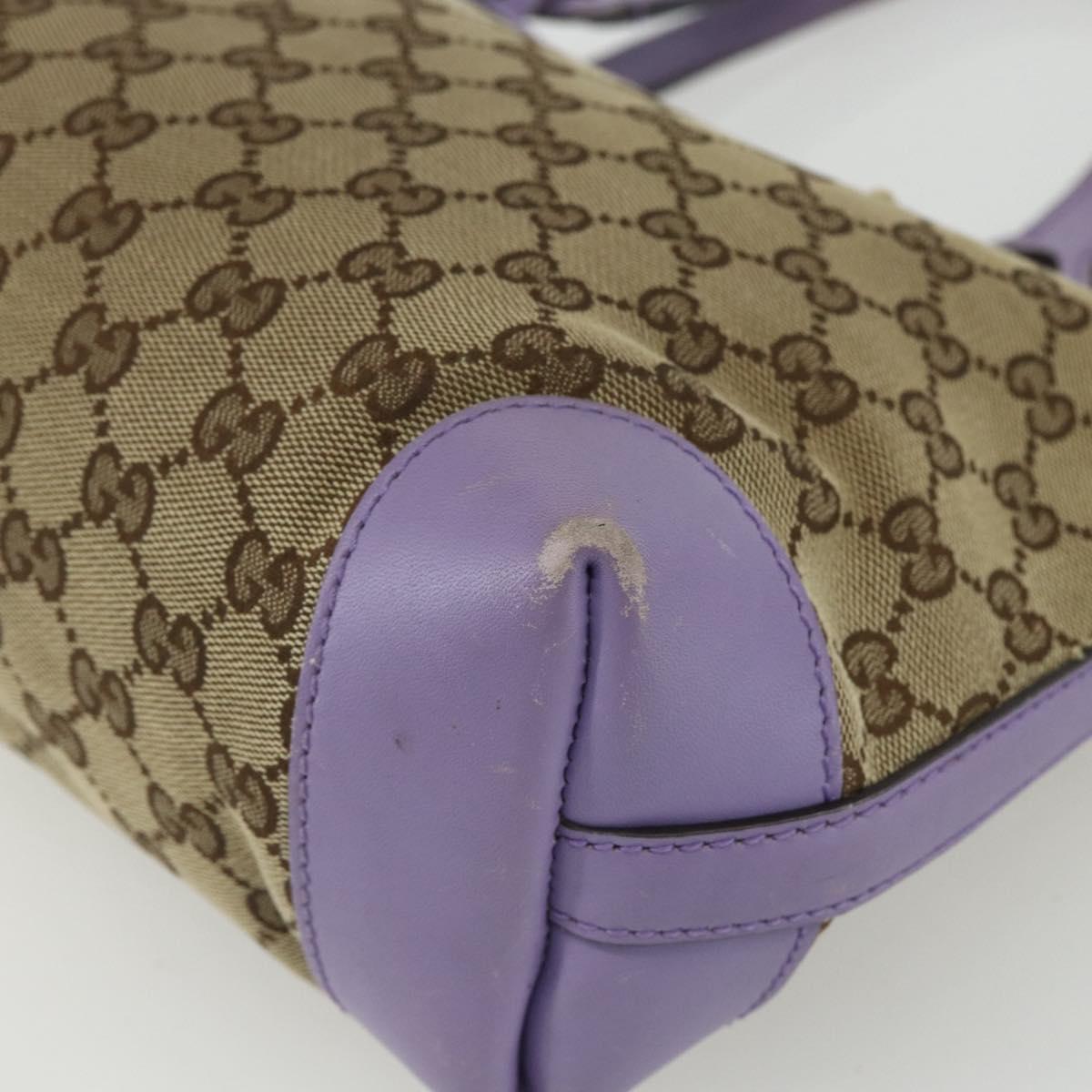 GUCCI GG Canvas Tote Bag Beige Gold 269878 Auth ka541