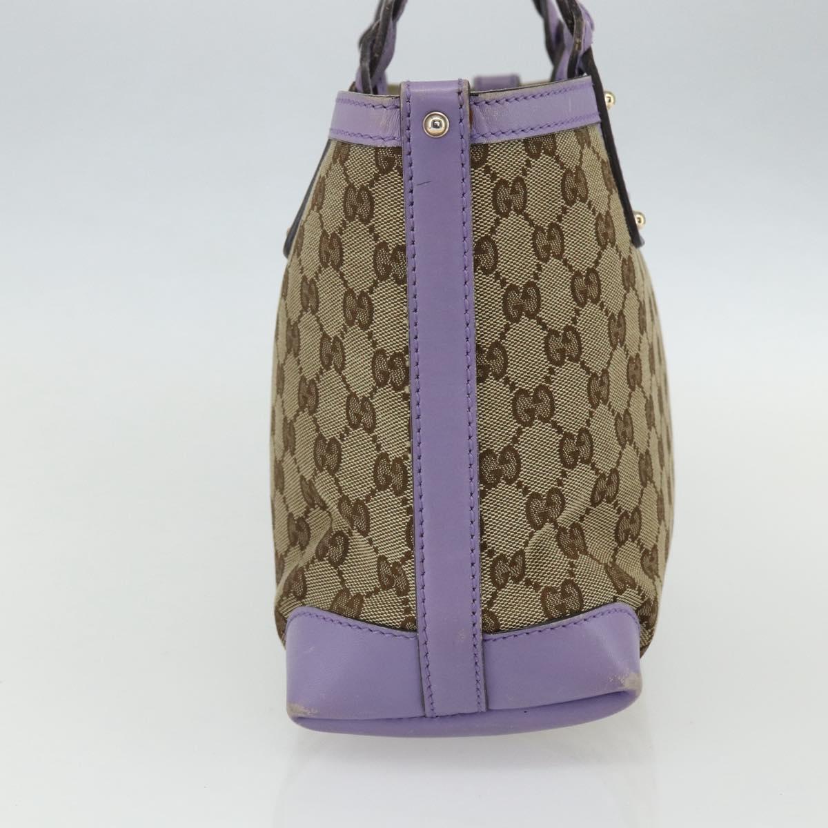 GUCCI GG Canvas Tote Bag Beige Gold 269878 Auth ka541