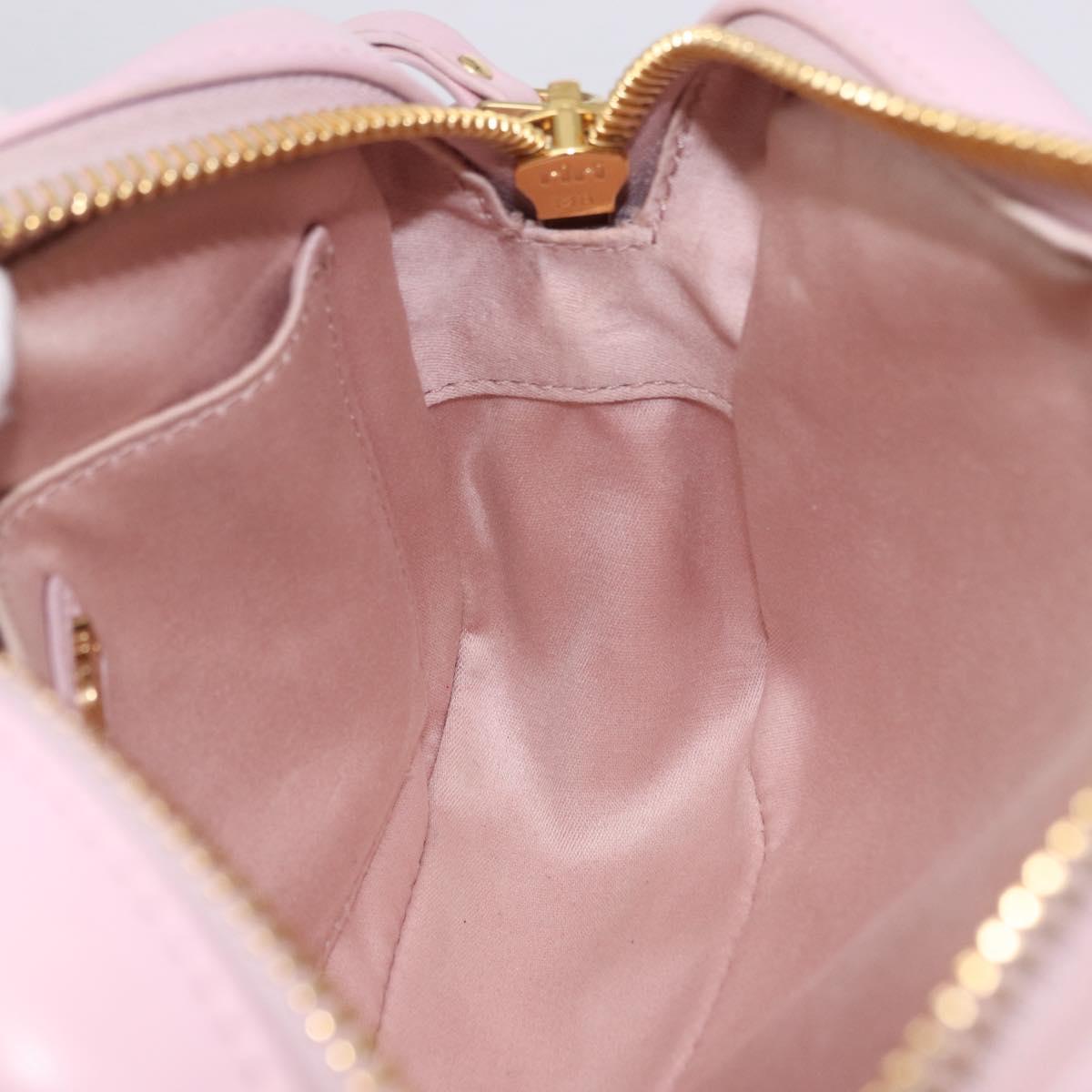 Miu Miu Matelasse Shoulder Bag Leather Pink Gold Tone Auth ka5413V