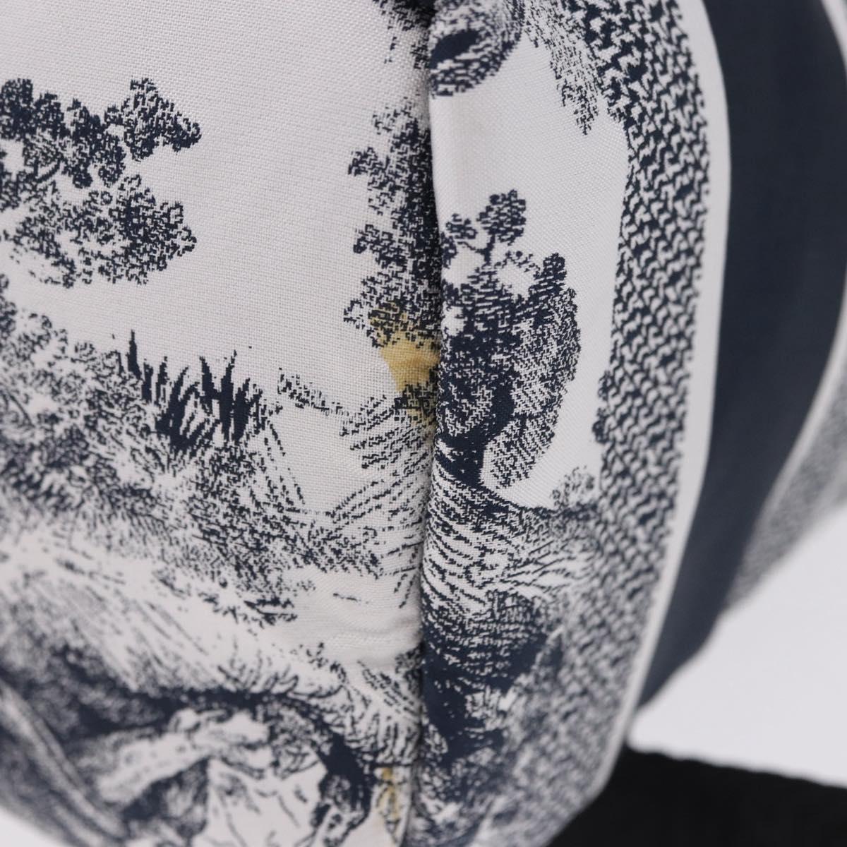Christian Dior Toile de Jouy Backpack Nylon Navy White Auth ka5416M