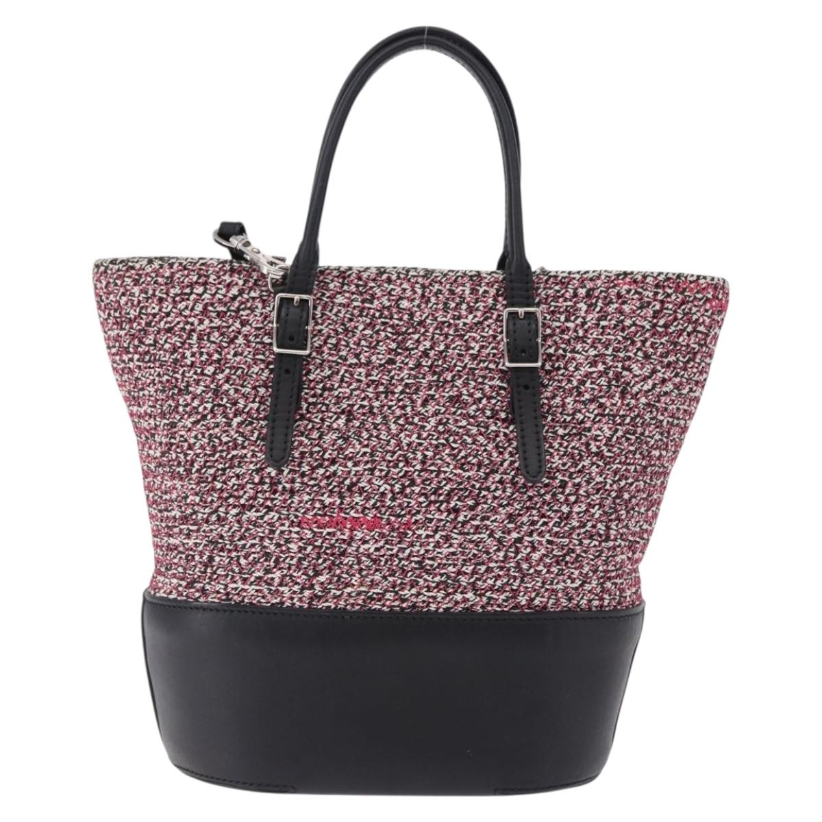 BALENCIAGA Hand Bag Canvas 2way Red Black 410790 Auth ka5418V