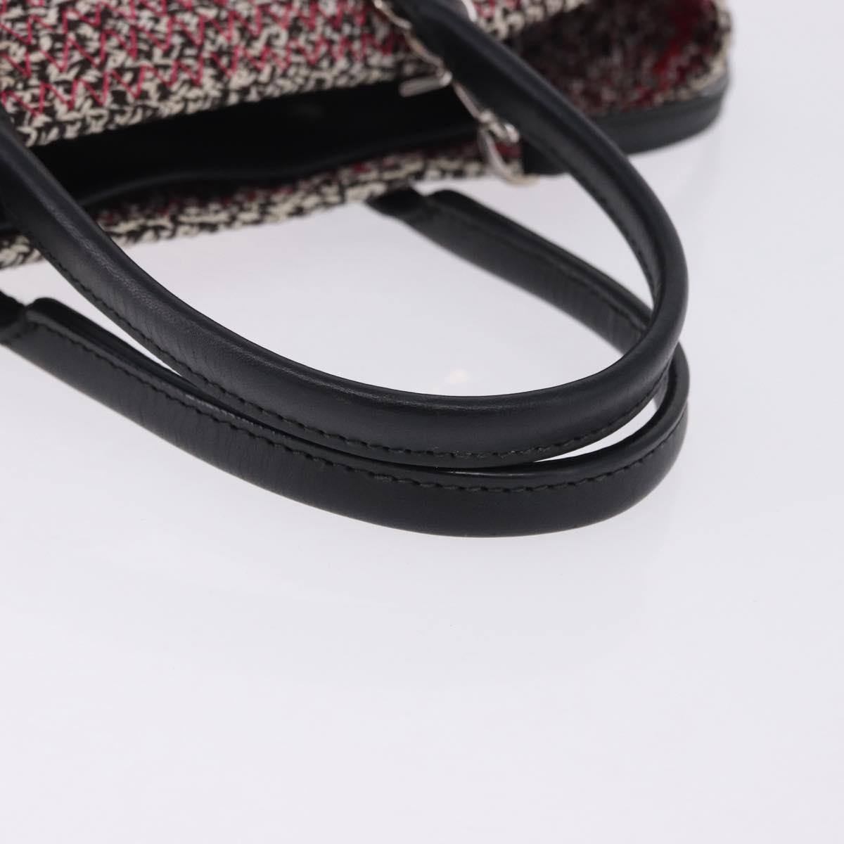 BALENCIAGA Hand Bag Canvas 2way Red Black 410790 Auth ka5418V