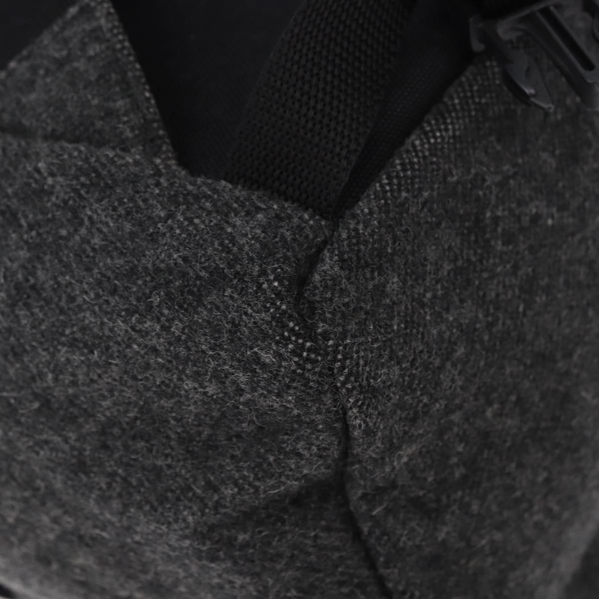 PRADA Backpack Wool Gray Silver Auth ka5422V