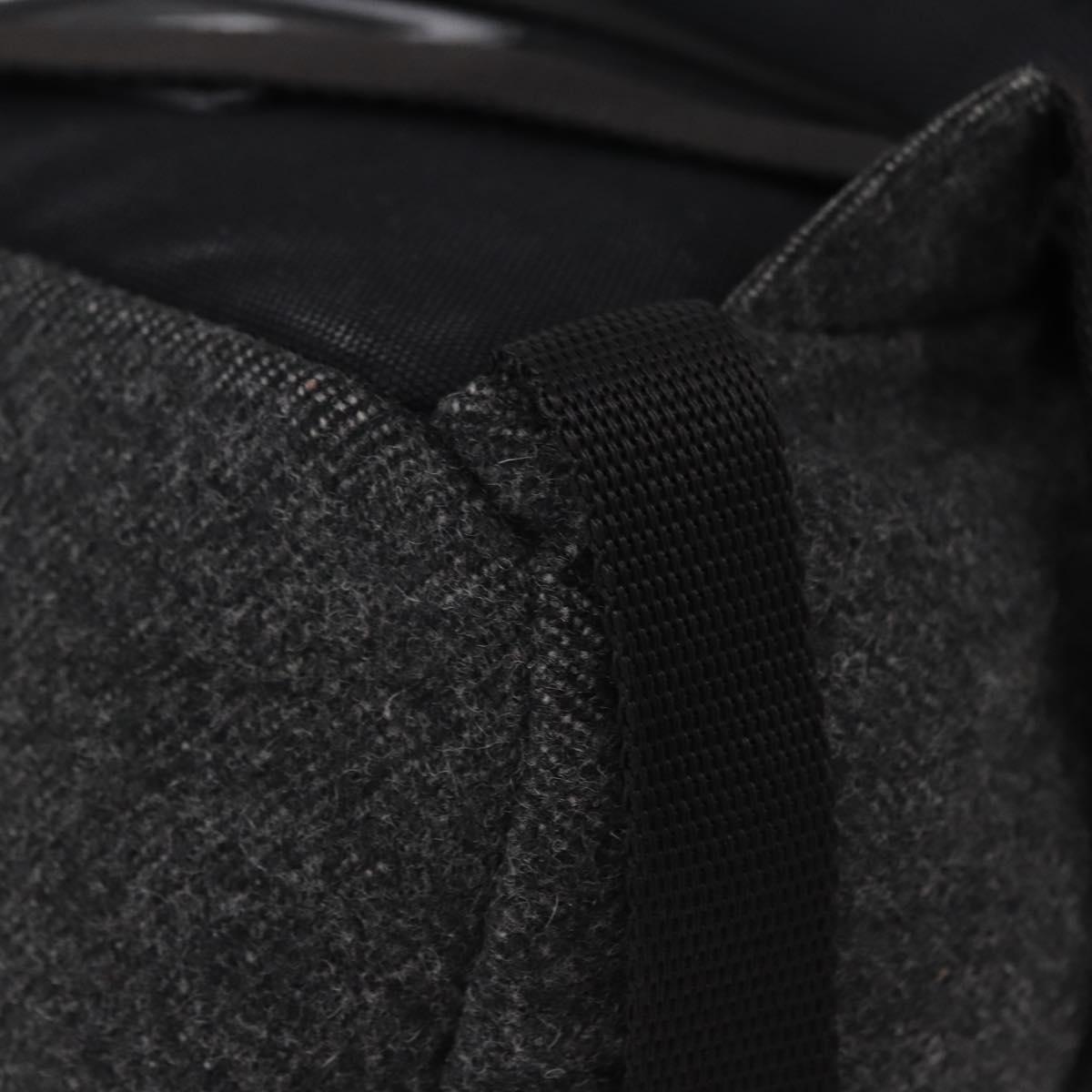 PRADA Backpack Wool Gray Silver Auth ka5422V
