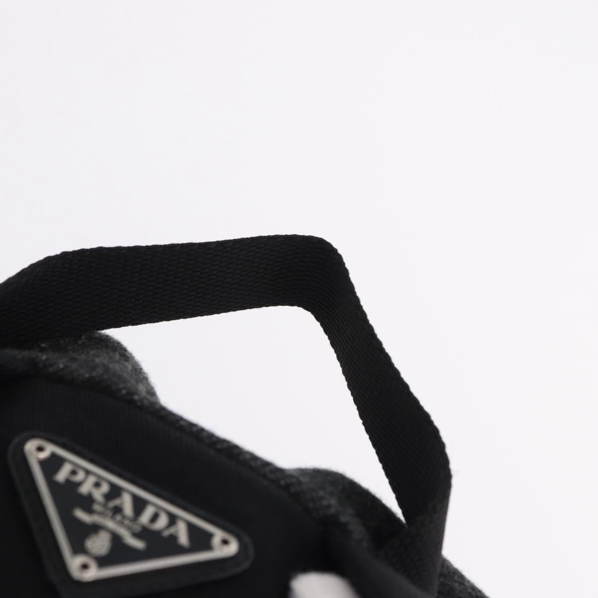 PRADA Backpack Wool Gray Silver Auth ka5422V