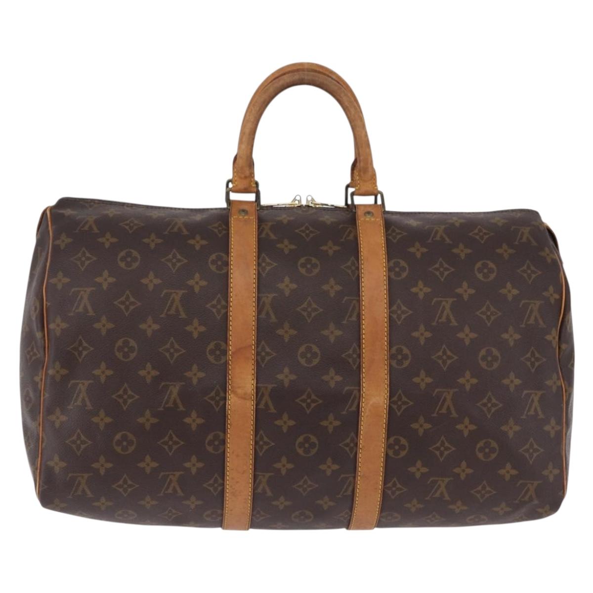 LOUIS VUITTON Monogram Keepall 45 Boston Bag M41428 LV Auth ka5426
