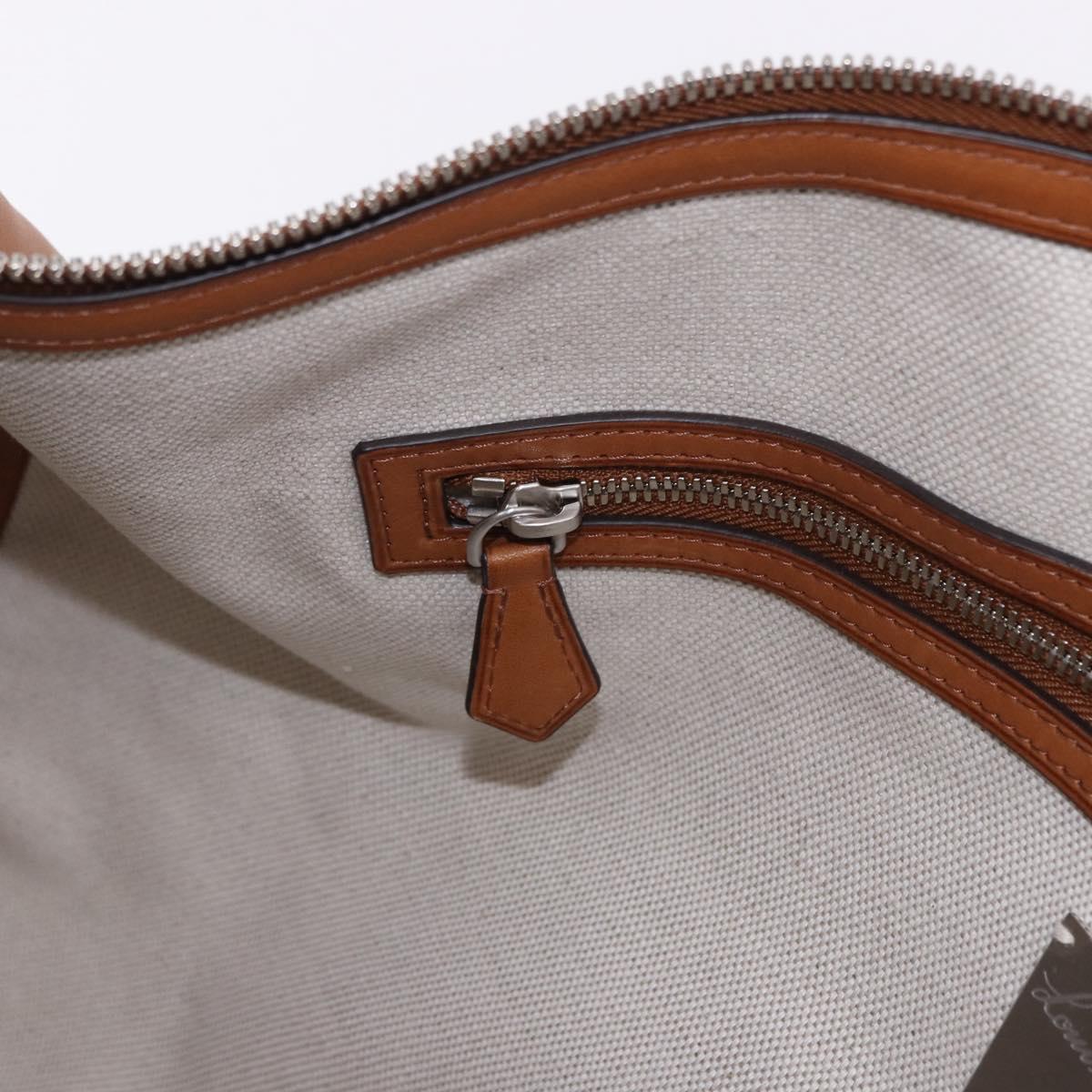 LOUIS VUITTON Keepall Bandouliere 50 Leather Brown Silver M21346 Auth ka5427SM