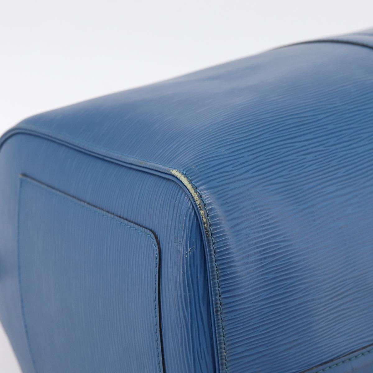 LOUIS VUITTON Epi Keepall 50 Boston Bag Blue M42965 LV Auth ka5428A