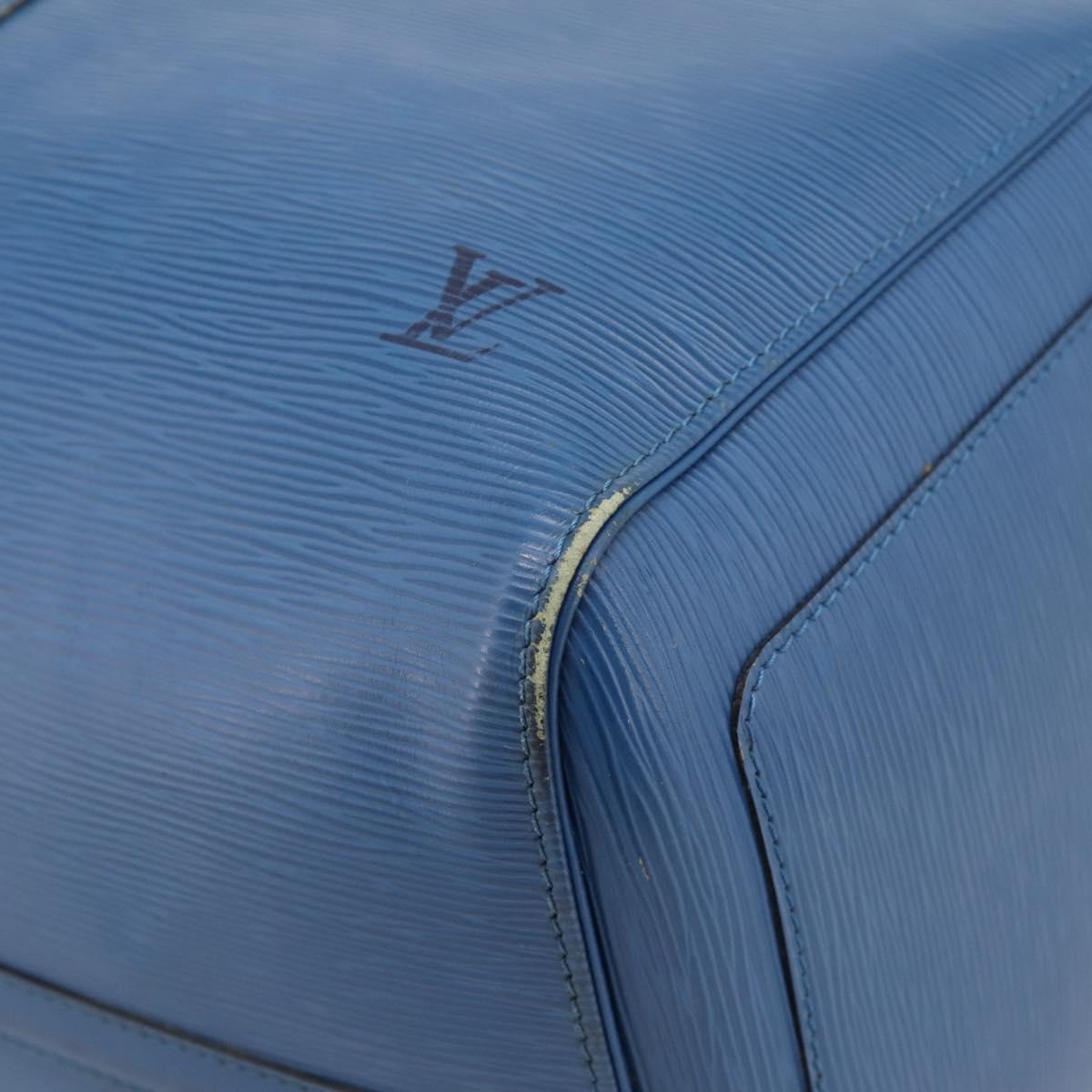 LOUIS VUITTON Epi Keepall 50 Boston Bag Blue M42965 LV Auth ka5428A