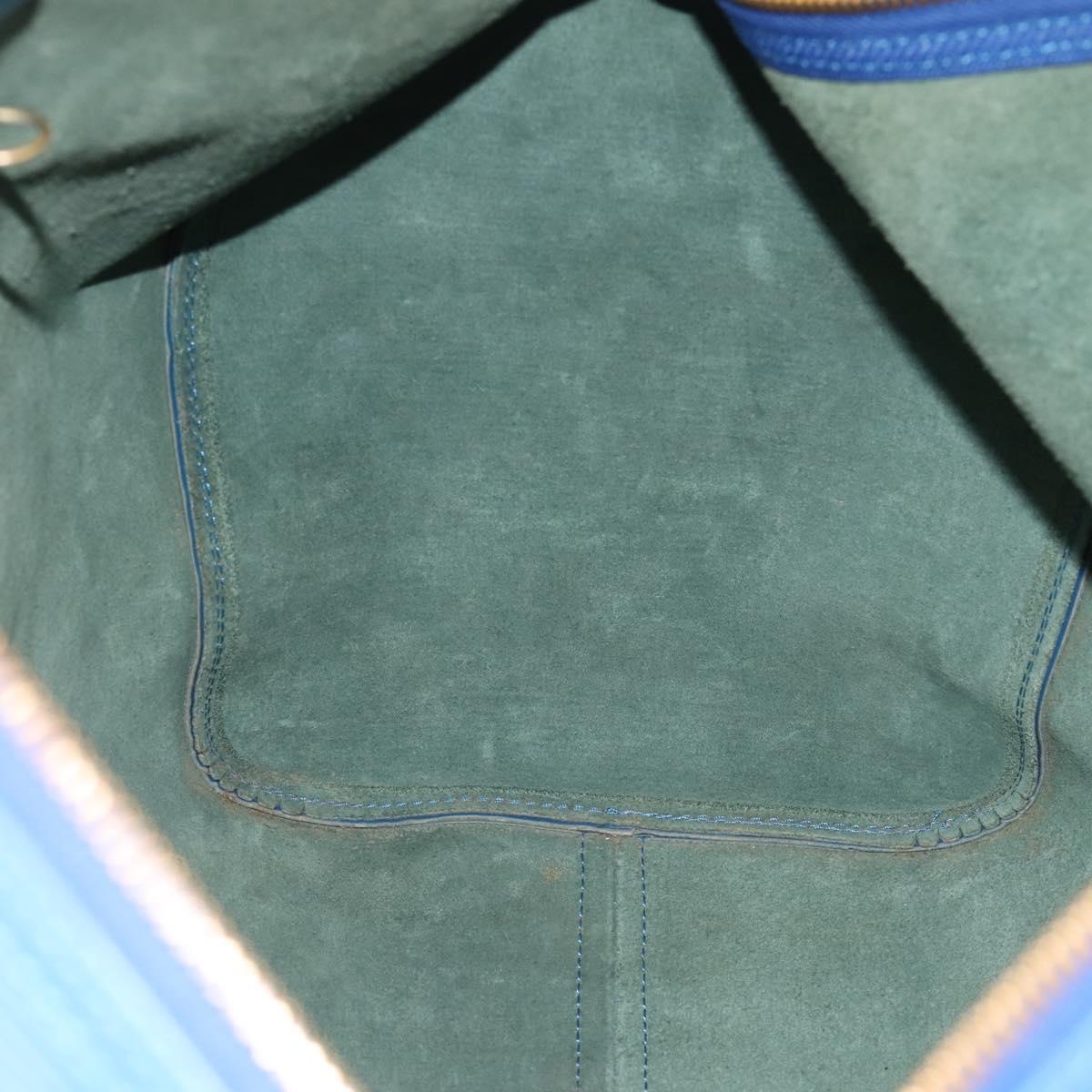 LOUIS VUITTON Epi Keepall 50 Boston Bag Blue M42965 LV Auth ka5428A