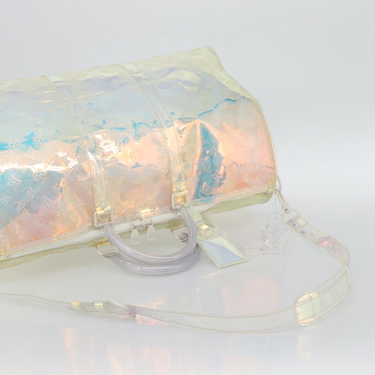 LOUIS VUITTON Monogram Prism Keepall Bandouliere 50 Clear M53271 LV Auth ka5430M