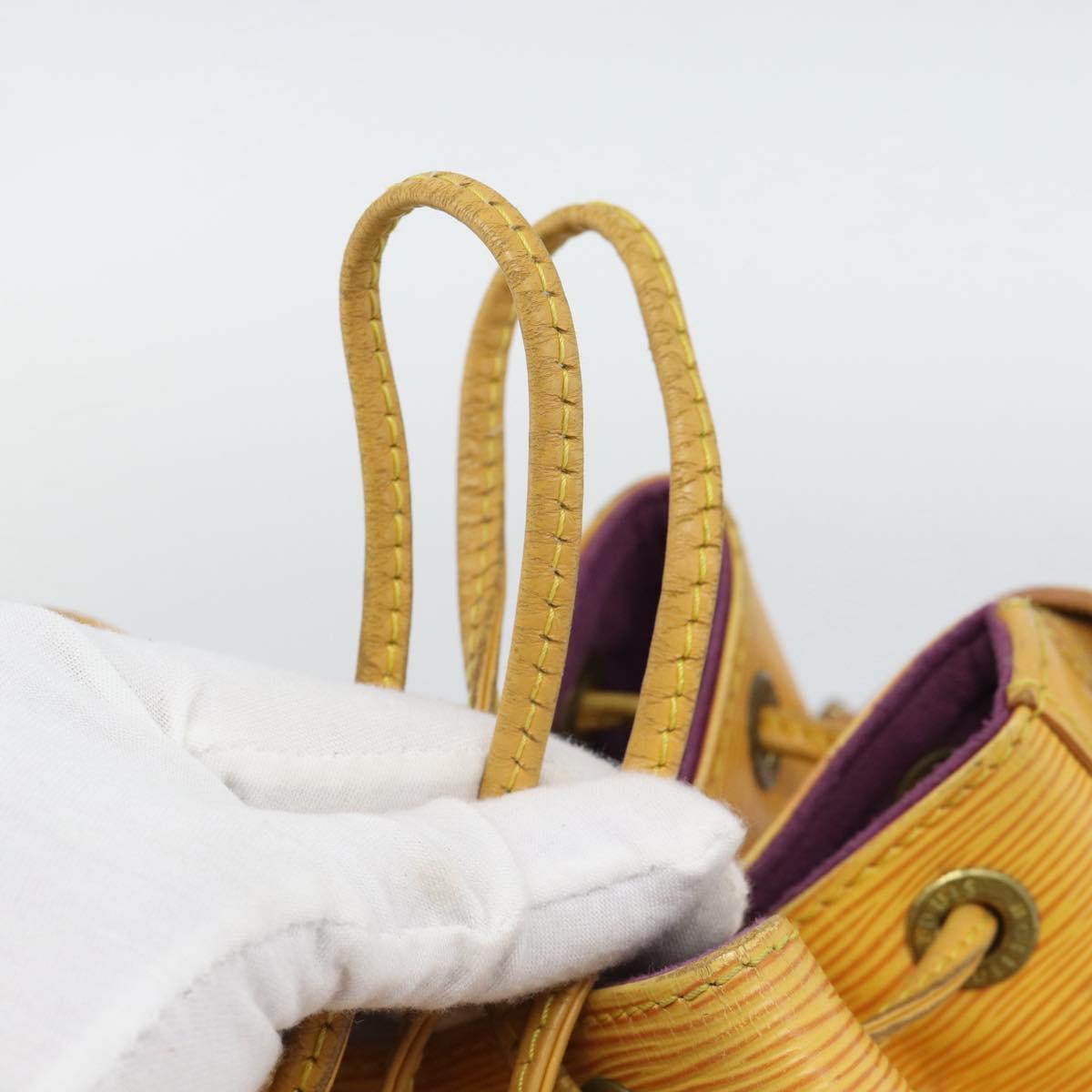 LOUIS VUITTON Epi Petit Noe Shoulder Bag Tassili Yellow M44109 LV Auth ka5433