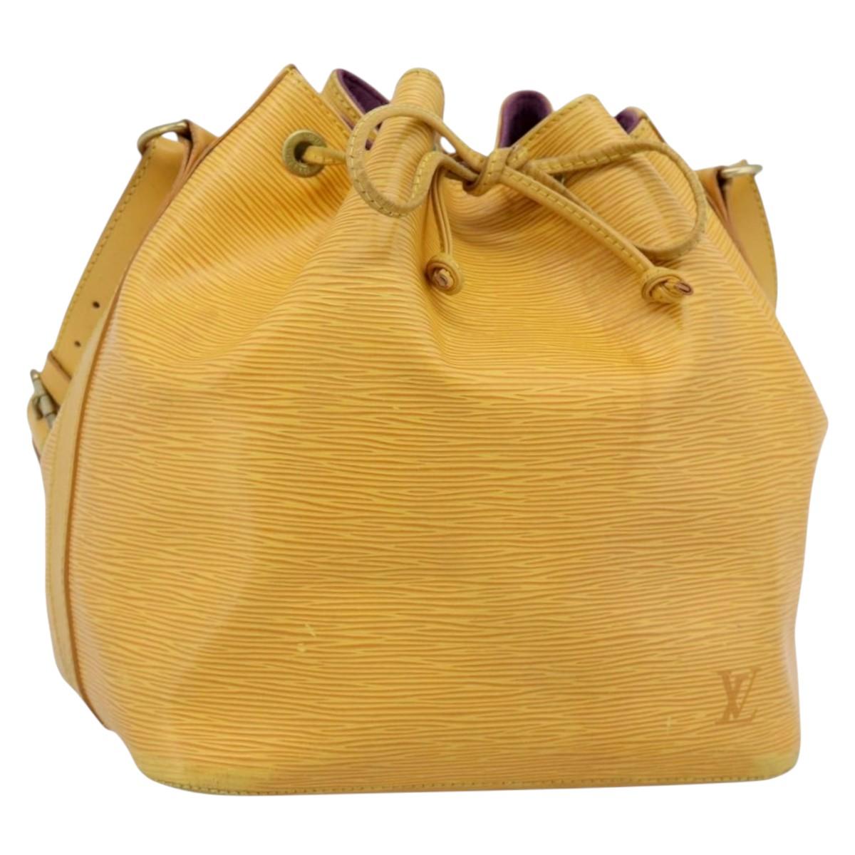LOUIS VUITTON Epi Petit Noe Shoulder Bag Tassili Yellow M44109 LV Auth ka5433