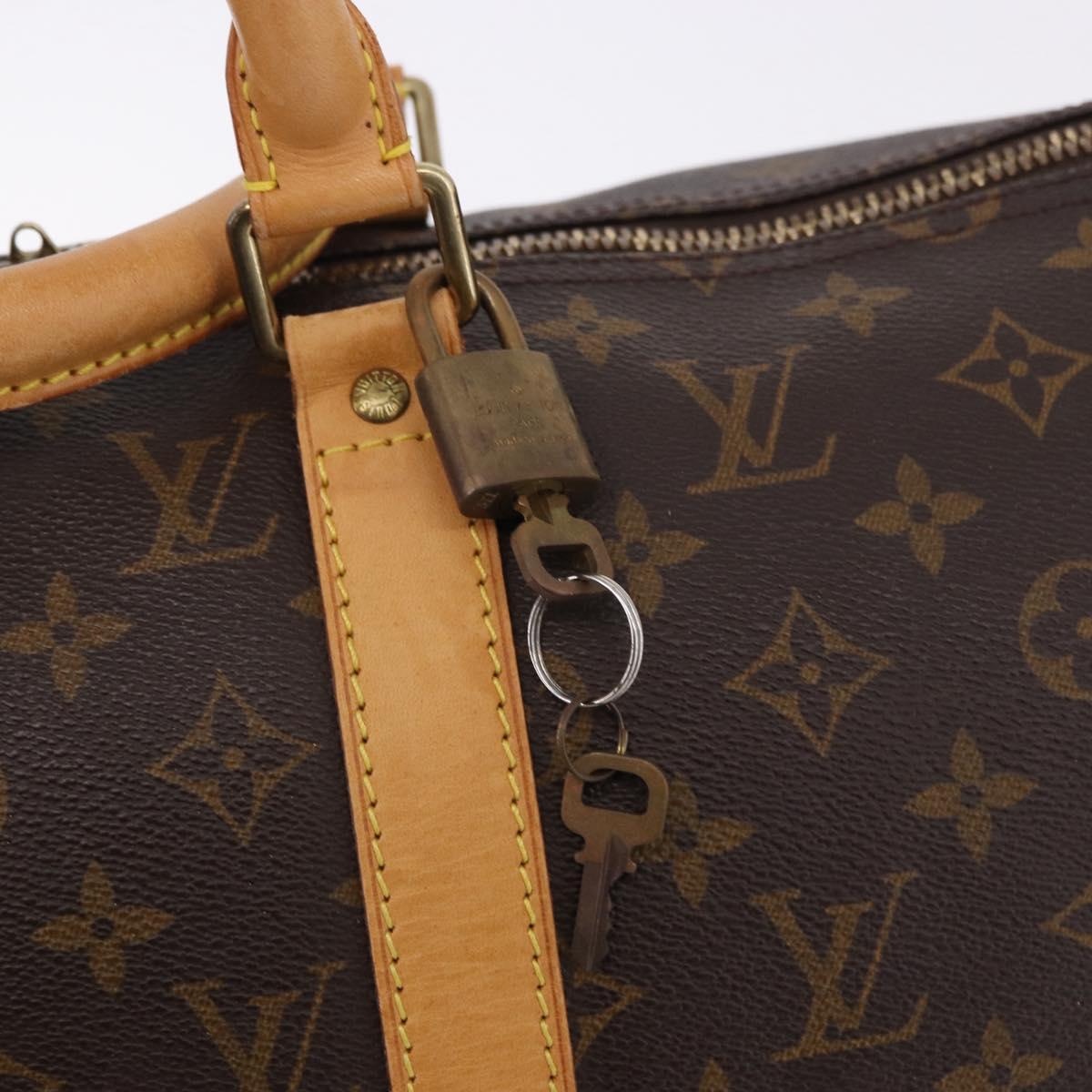 LOUIS VUITTON Monogram Keepall Bandouliere 50 Boston Bag M41416 LV Auth ka5436A