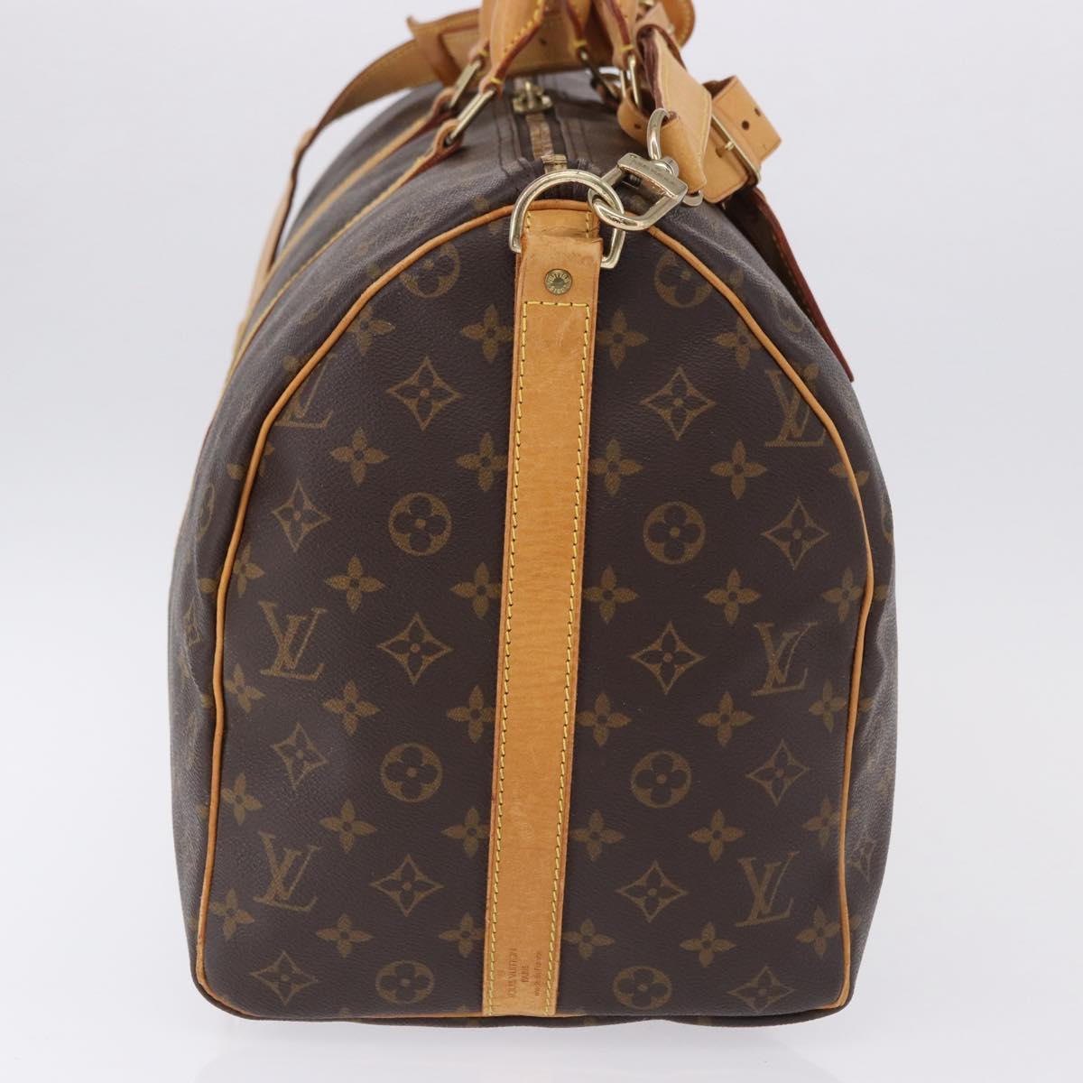 LOUIS VUITTON Monogram Keepall Bandouliere 50 Boston Bag M41416 LV Auth ka5436A
