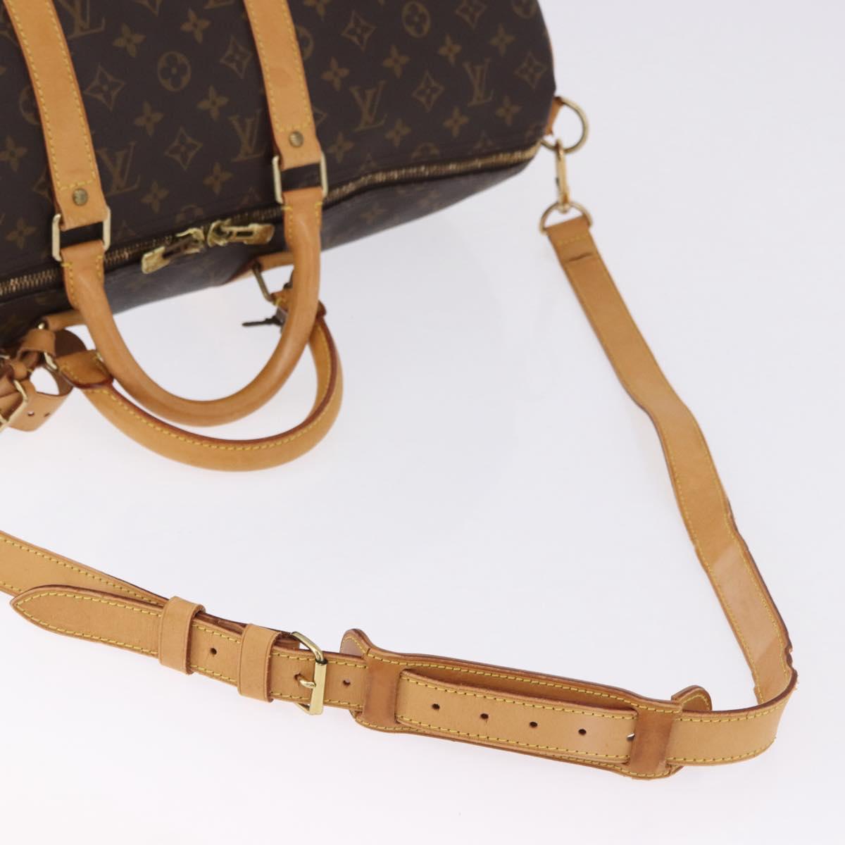 LOUIS VUITTON Monogram Keepall Bandouliere 50 Boston Bag M41416 LV Auth ka5436A