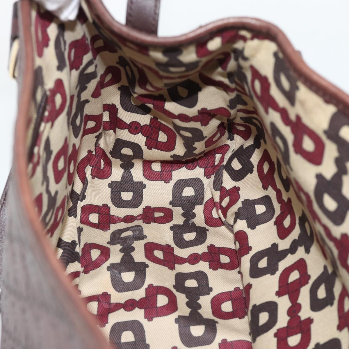 GUCCI GuccissimaGG Tote Bag Leather Brown Gold Tone 130736 Auth ka5440A