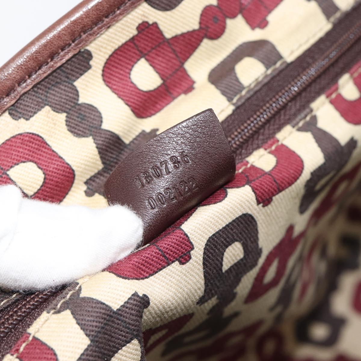 GUCCI GuccissimaGG Tote Bag Leather Brown Gold Tone 130736 Auth ka5440A
