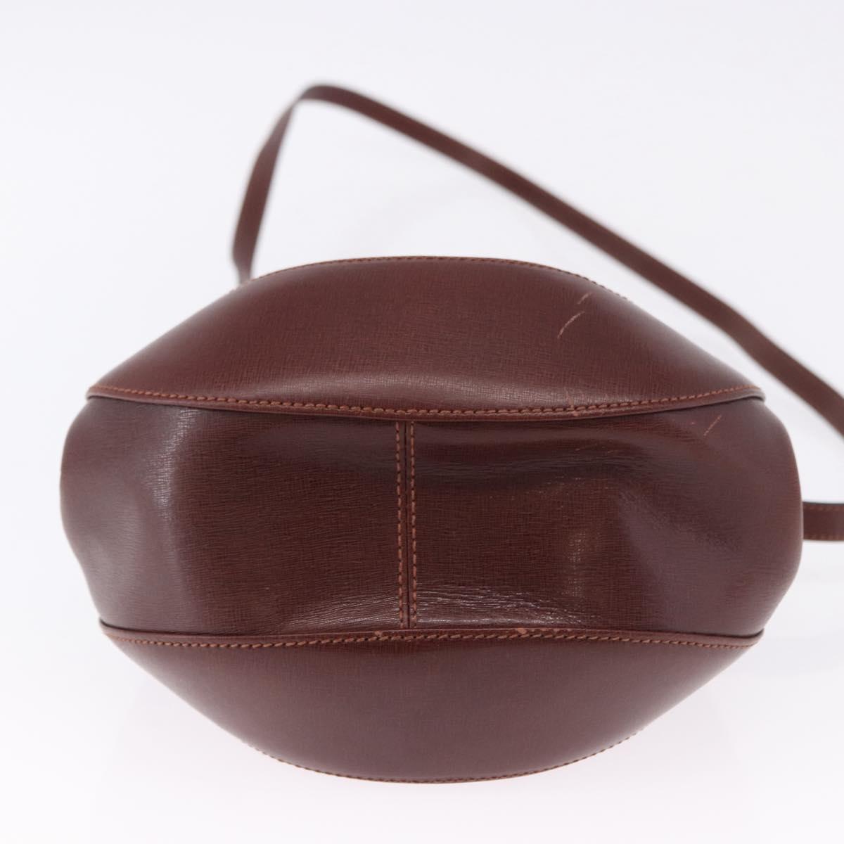 Salvatore Ferragamo Hand Bag Leather 2way Brown Gold Tone Auth ka5445A