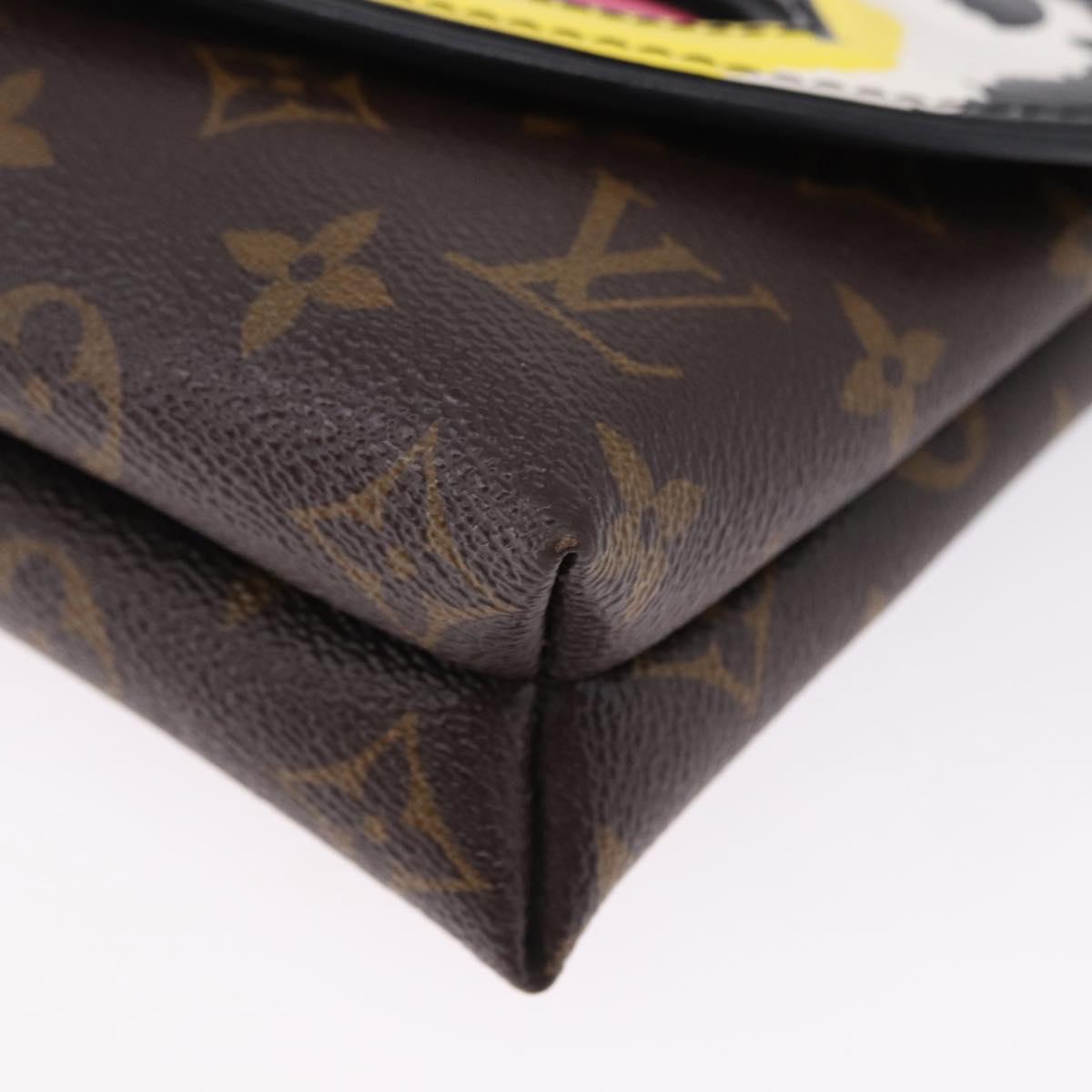LOUIS VUITTON Yamamoto Kansai Pochette Kabuki Mask M43532 Auth ka5449SAM