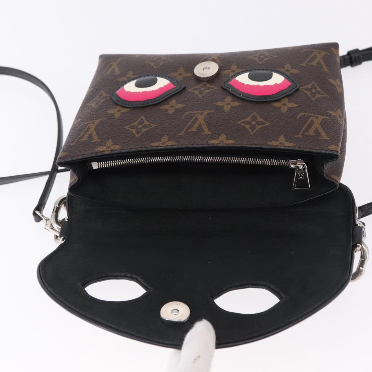 LOUIS VUITTON Yamamoto Kansai Pochette Kabuki Mask M43532 Auth ka5449SAM
