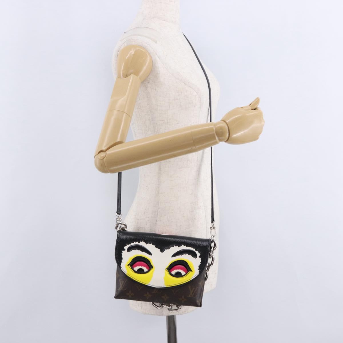 LOUIS VUITTON Yamamoto Kansai Pochette Kabuki Mask M43532 Auth ka5449SAM