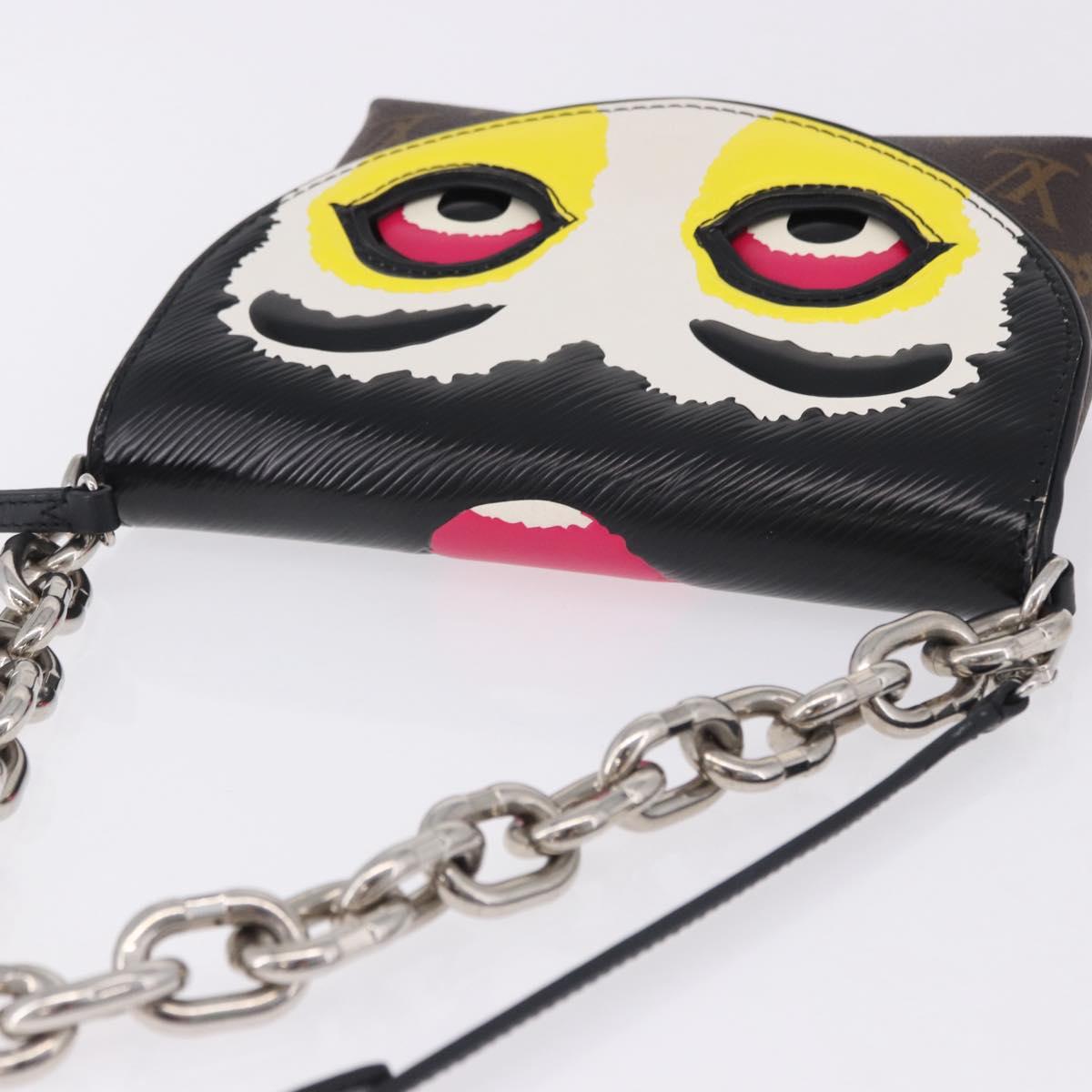 LOUIS VUITTON Yamamoto Kansai Pochette Kabuki Mask M43532 Auth ka5449SAM
