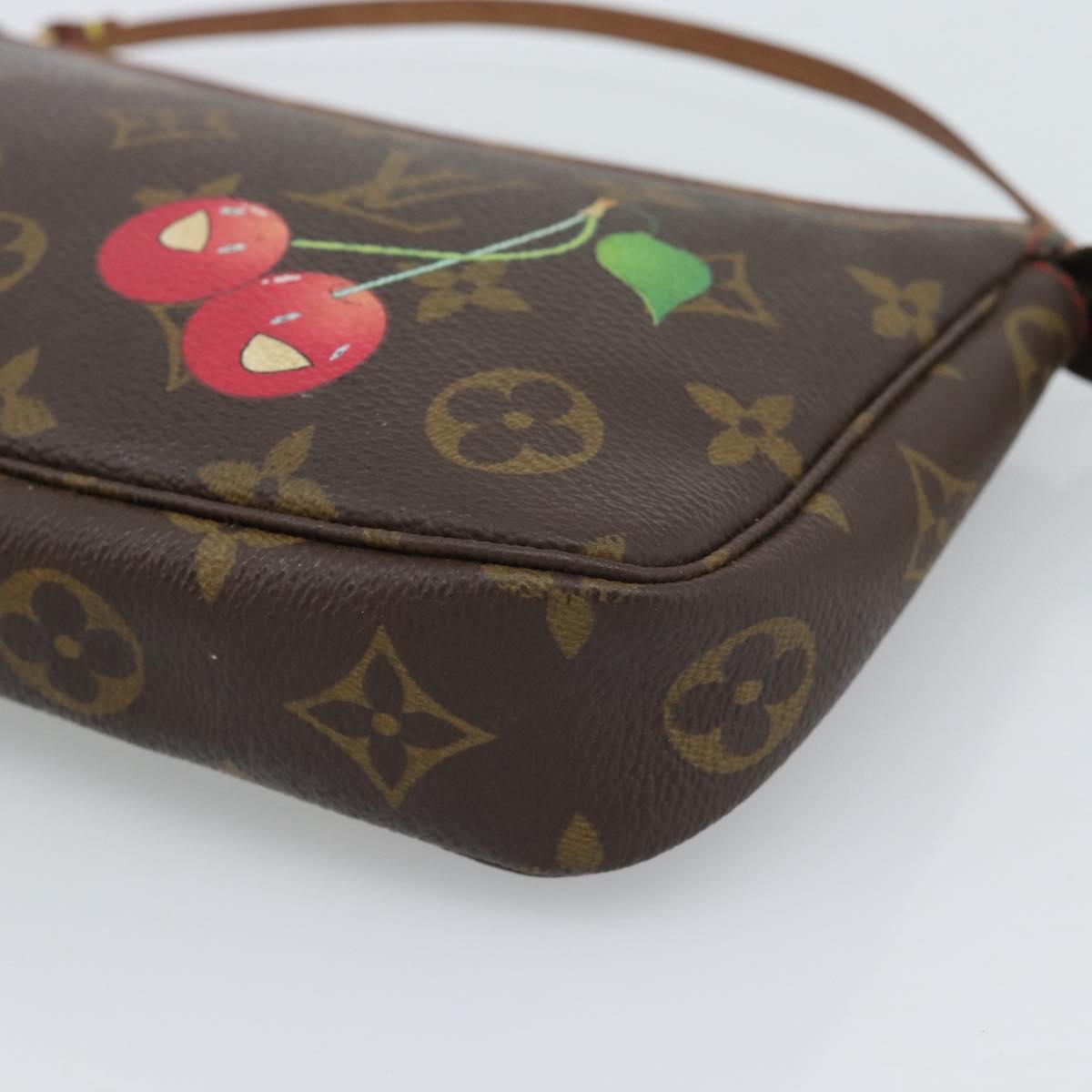 LOUIS VUITTON Monogram Cherry Pochette Accessoires Pouch M95008 LV Auth ka5453A