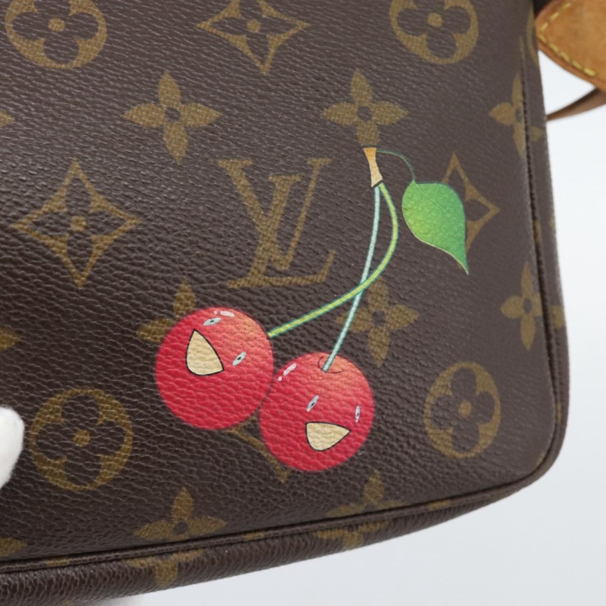 LOUIS VUITTON Monogram Cherry Pochette Accessoires Pouch M95008 LV Auth ka5453A
