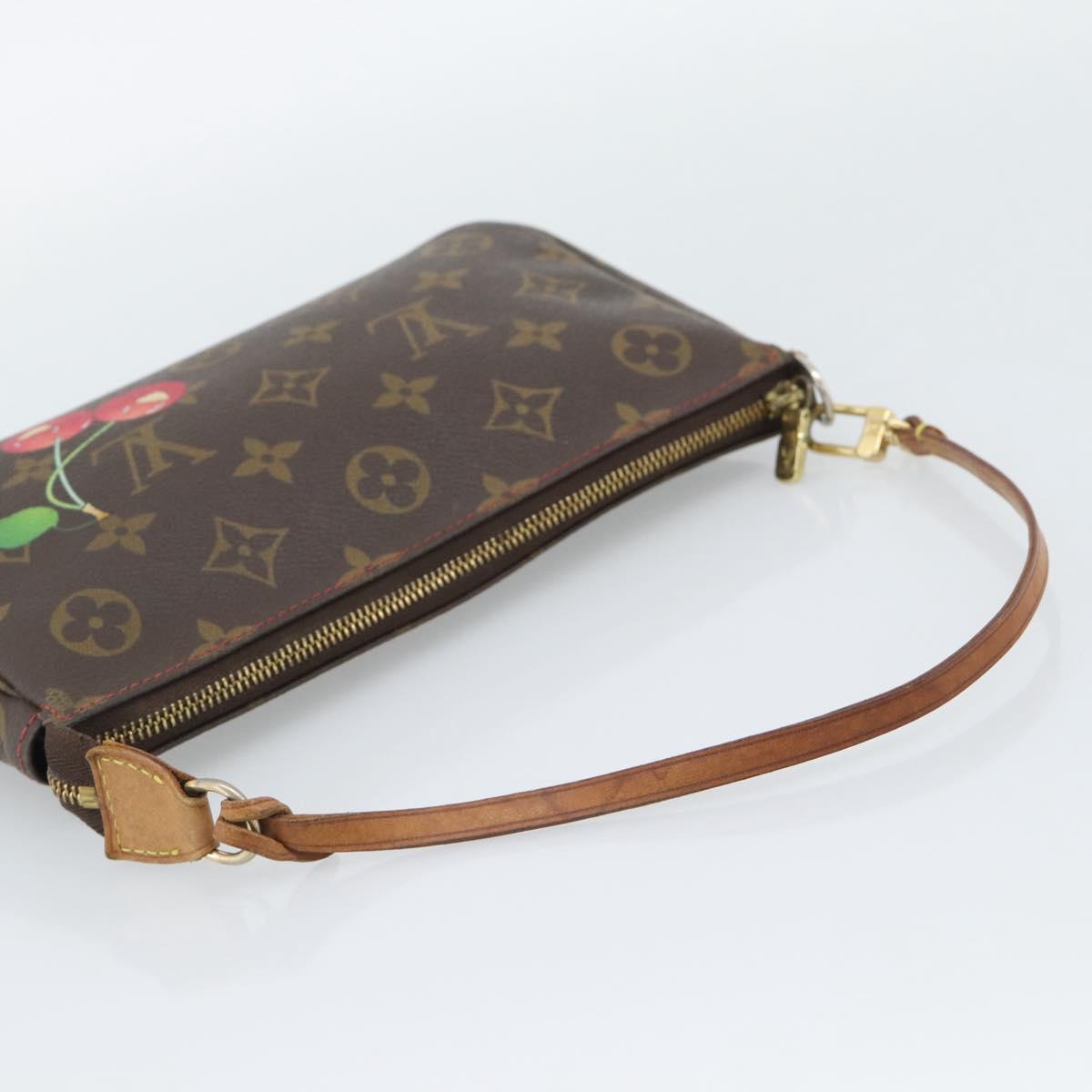 LOUIS VUITTON Monogram Cherry Pochette Accessoires Pouch M95008 LV Auth ka5453A