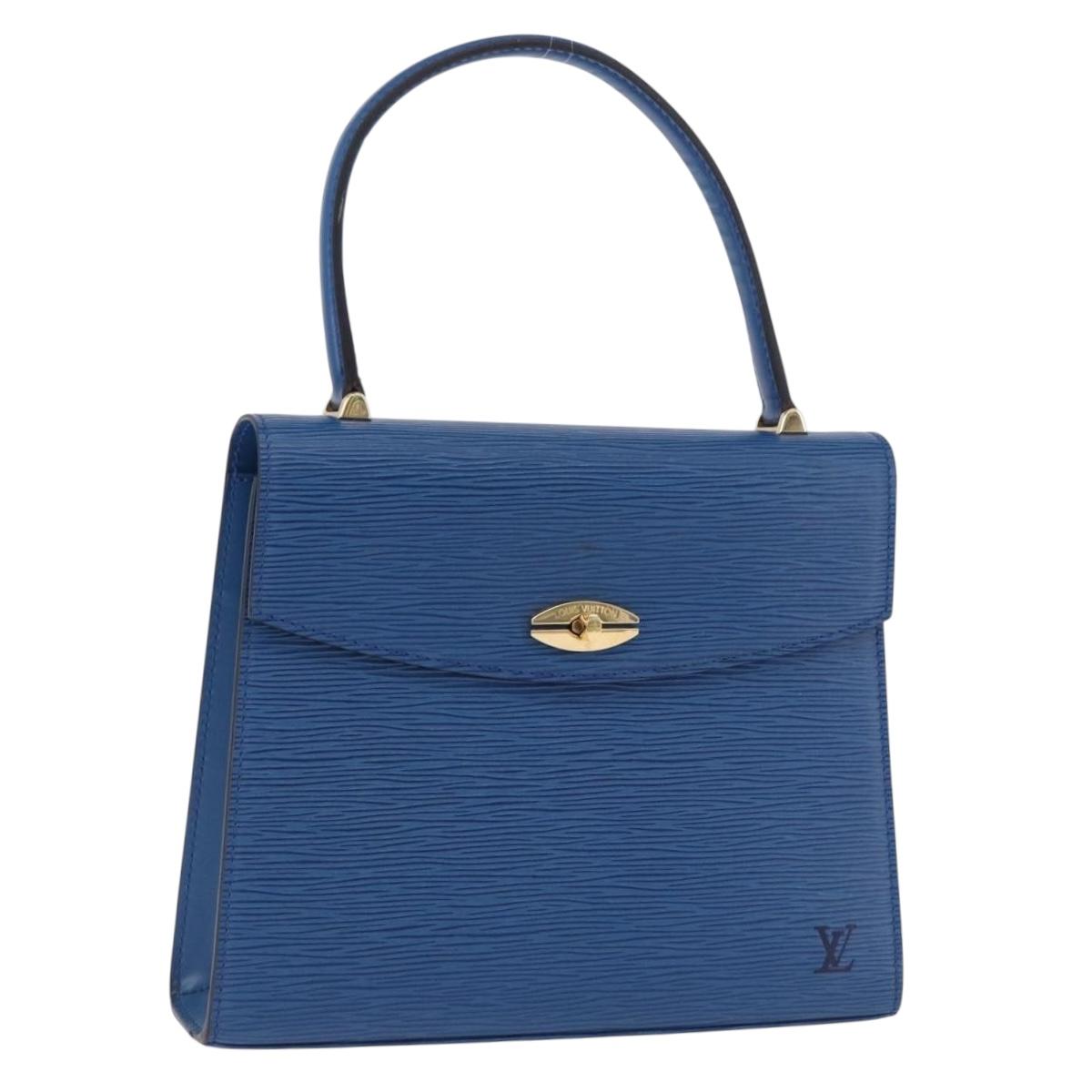 LOUIS VUITTON Epi Malesherbes Hand Bag Blue M52375 LV Auth ka5454