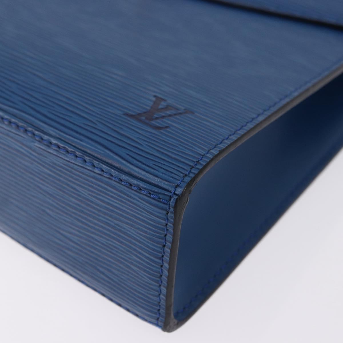 LOUIS VUITTON Epi Malesherbes Hand Bag Blue M52375 LV Auth ka5454