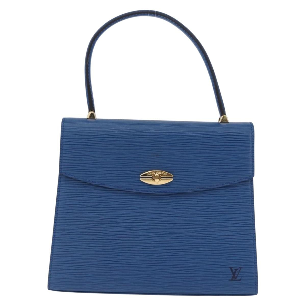 LOUIS VUITTON Epi Malesherbes Hand Bag Blue M52375 LV Auth ka5454