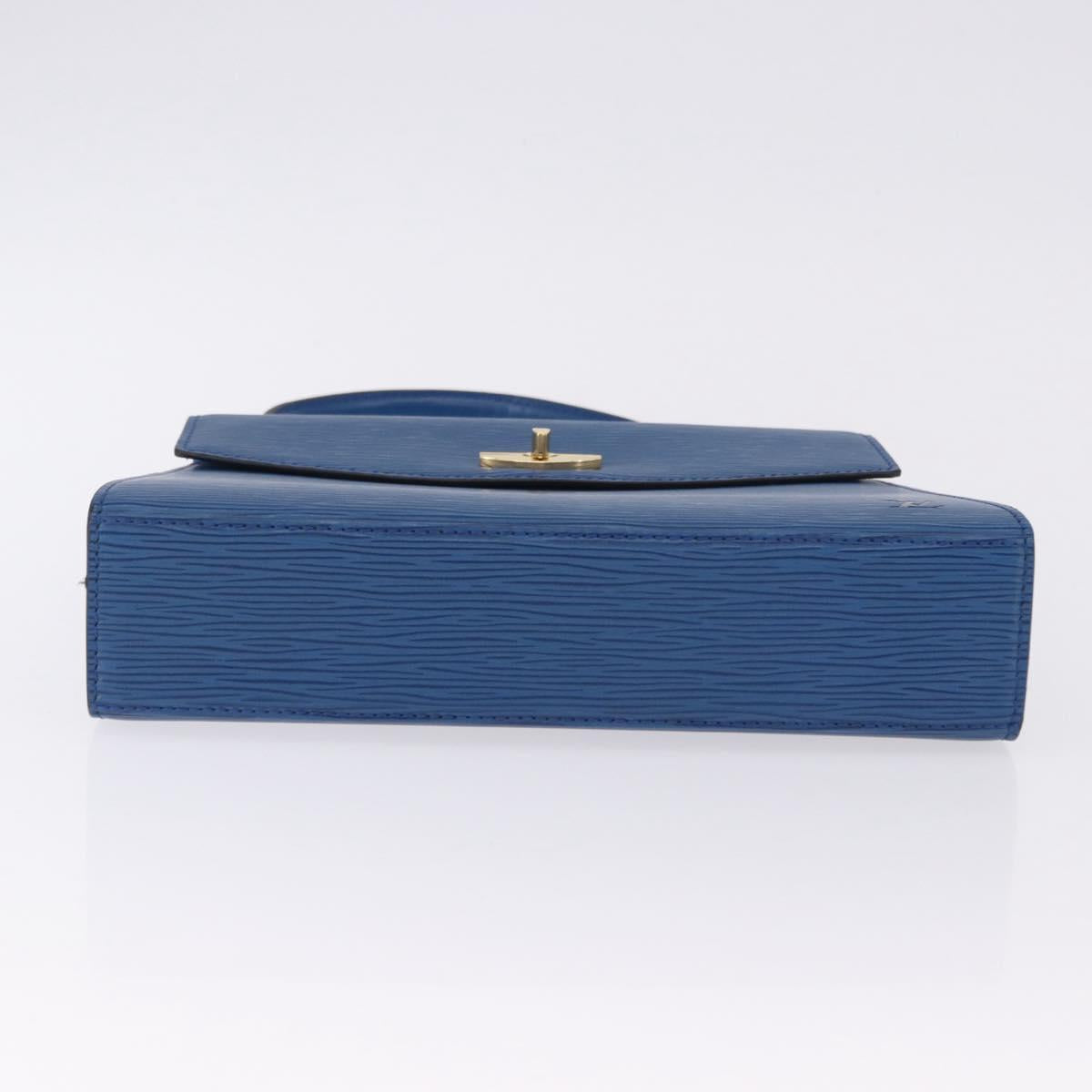 LOUIS VUITTON Epi Malesherbes Hand Bag Blue M52375 LV Auth ka5454
