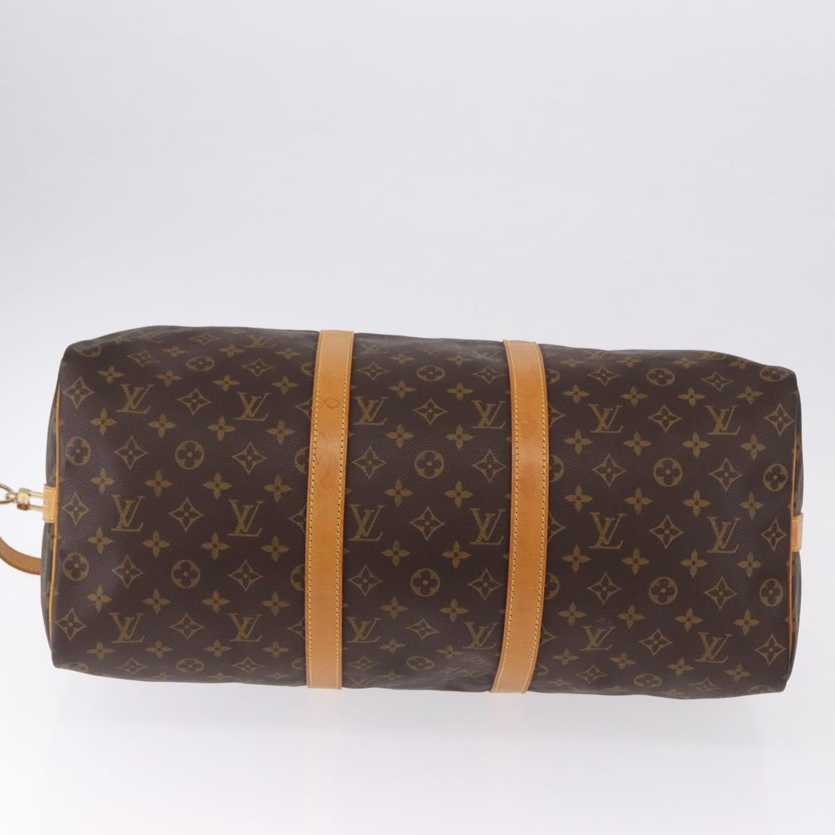 LOUIS VUITTON Monogram Keepall Bandouliere 50 Boston Bag M41416 LV Auth ka5457A