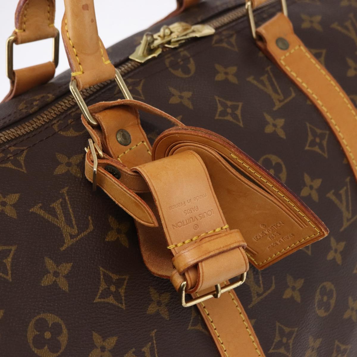 LOUIS VUITTON Monogram Keepall Bandouliere 50 Boston Bag M41416 LV Auth ka5457A