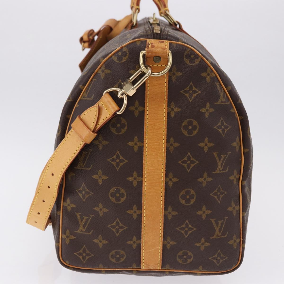 LOUIS VUITTON Monogram Keepall Bandouliere 50 Boston Bag M41416 LV Auth ka5457A
