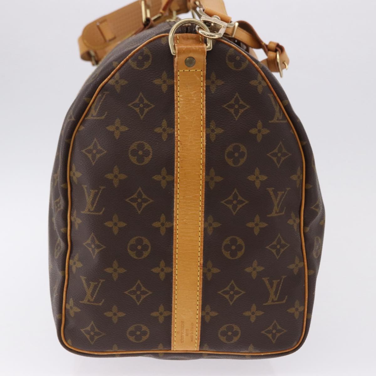 LOUIS VUITTON Monogram Keepall Bandouliere 50 Boston Bag M41416 LV Auth ka5457A
