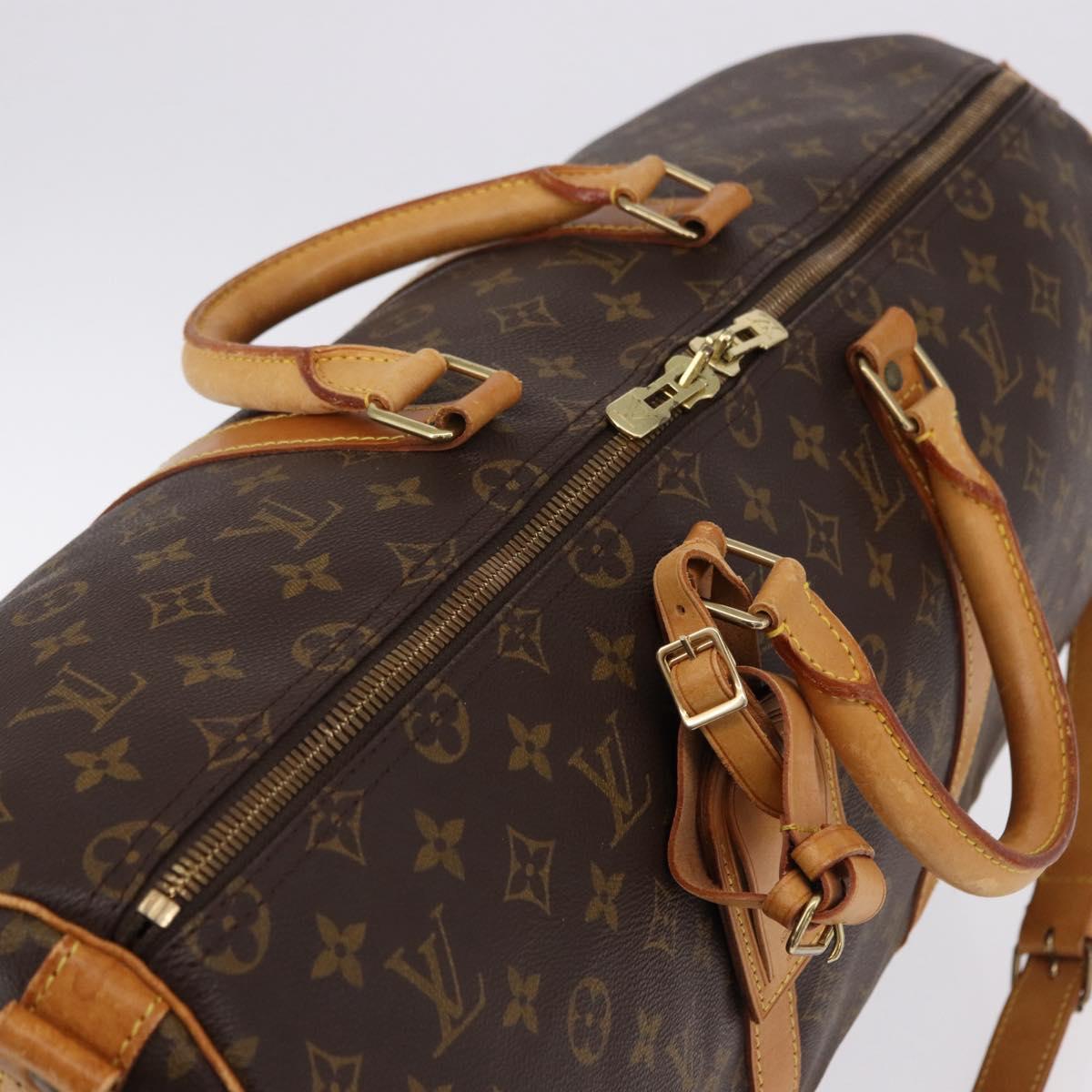 LOUIS VUITTON Monogram Keepall Bandouliere 50 Boston Bag M41416 LV Auth ka5457A