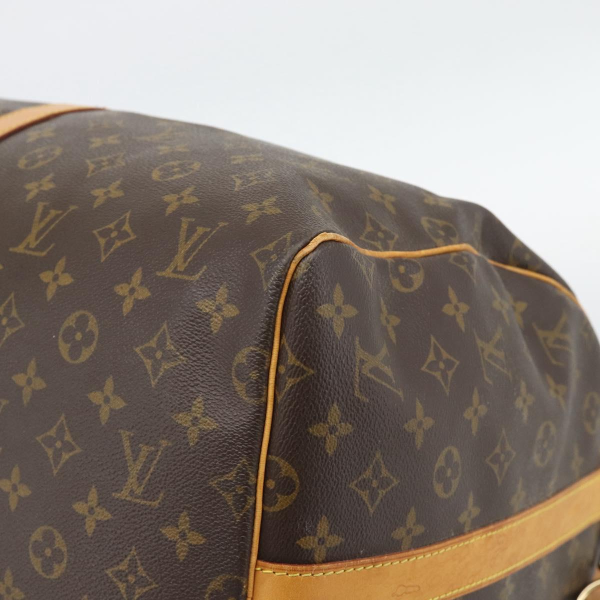 LOUIS VUITTON Monogram Keepall Bandouliere 55 Boston Bag M41414 LV Auth ka5458