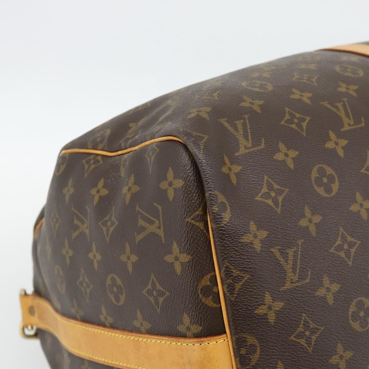 LOUIS VUITTON Monogram Keepall Bandouliere 55 Boston Bag M41414 LV Auth ka5458