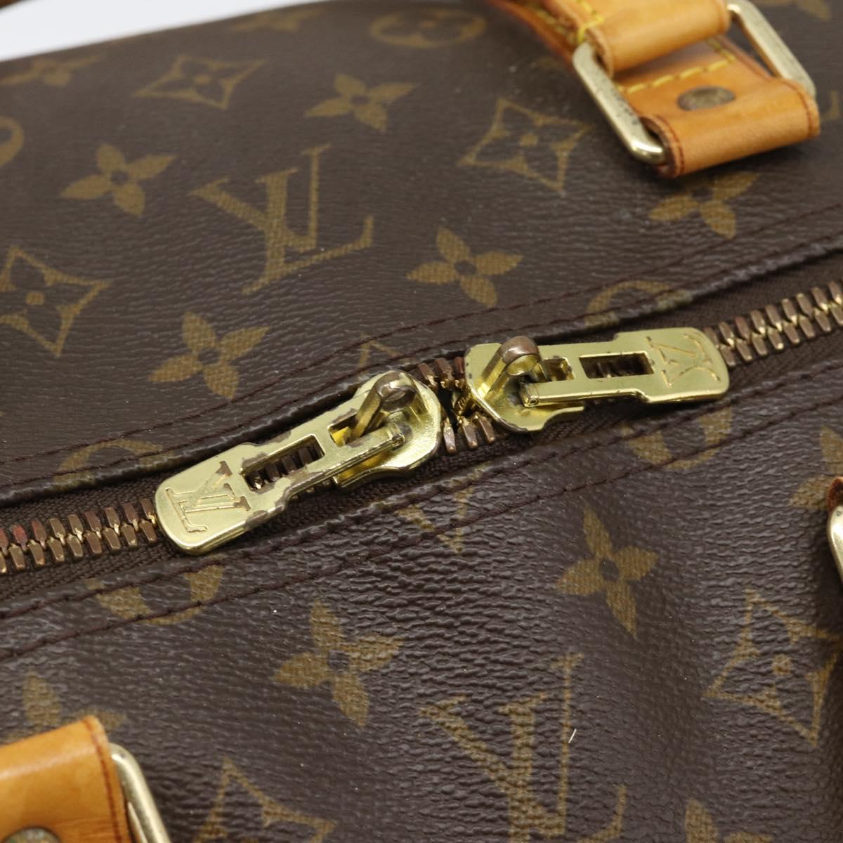 LOUIS VUITTON Monogram Keepall Bandouliere 55 Boston Bag M41414 LV Auth ka5458