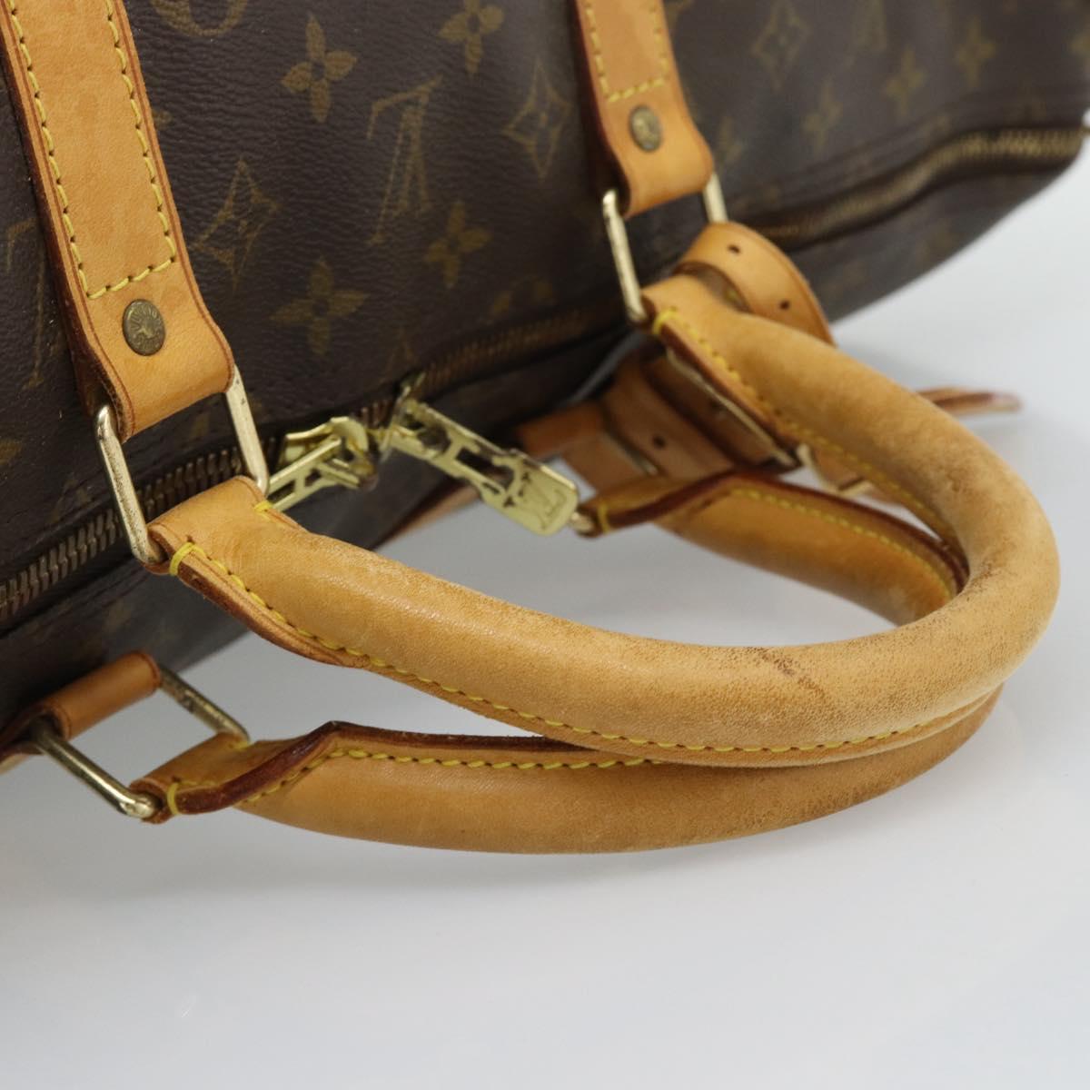LOUIS VUITTON Monogram Keepall Bandouliere 55 Boston Bag M41414 LV Auth ka5458